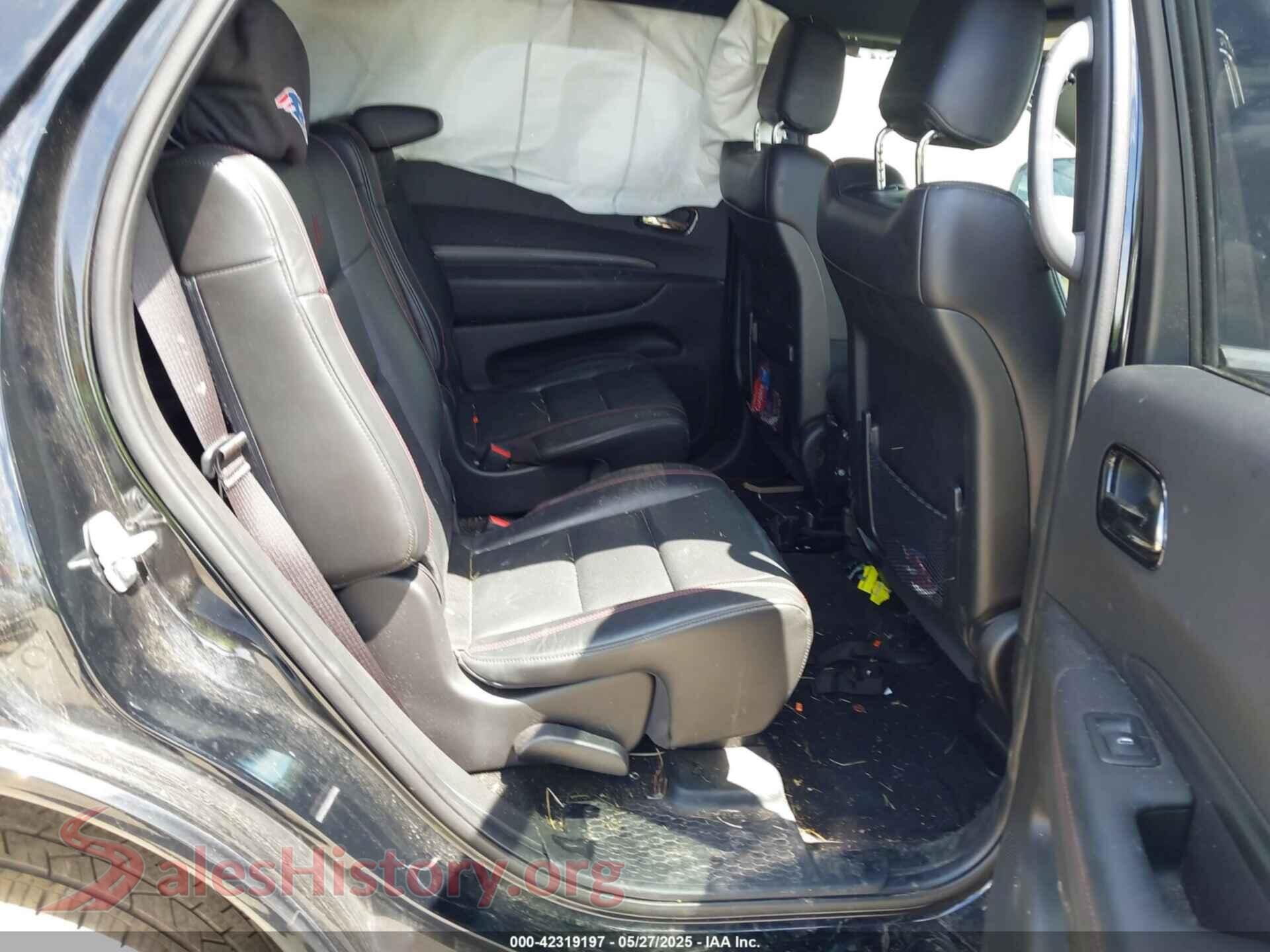 2021 DODGE DURANGO VIN 1C4SDJCT6MC850650, front passenger side