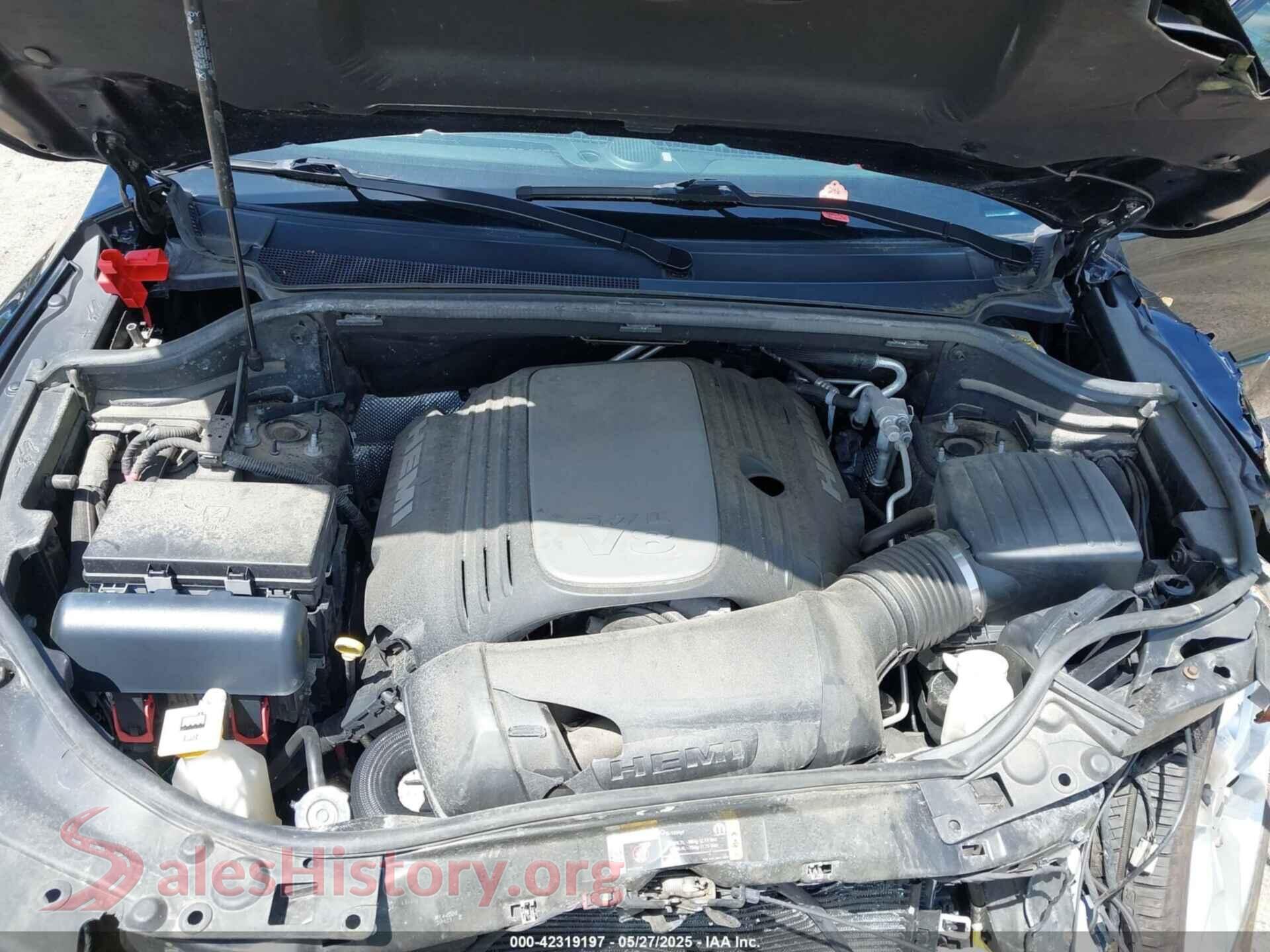 2021 DODGE DURANGO VIN 1C4SDJCT6MC850650, interior dashboard