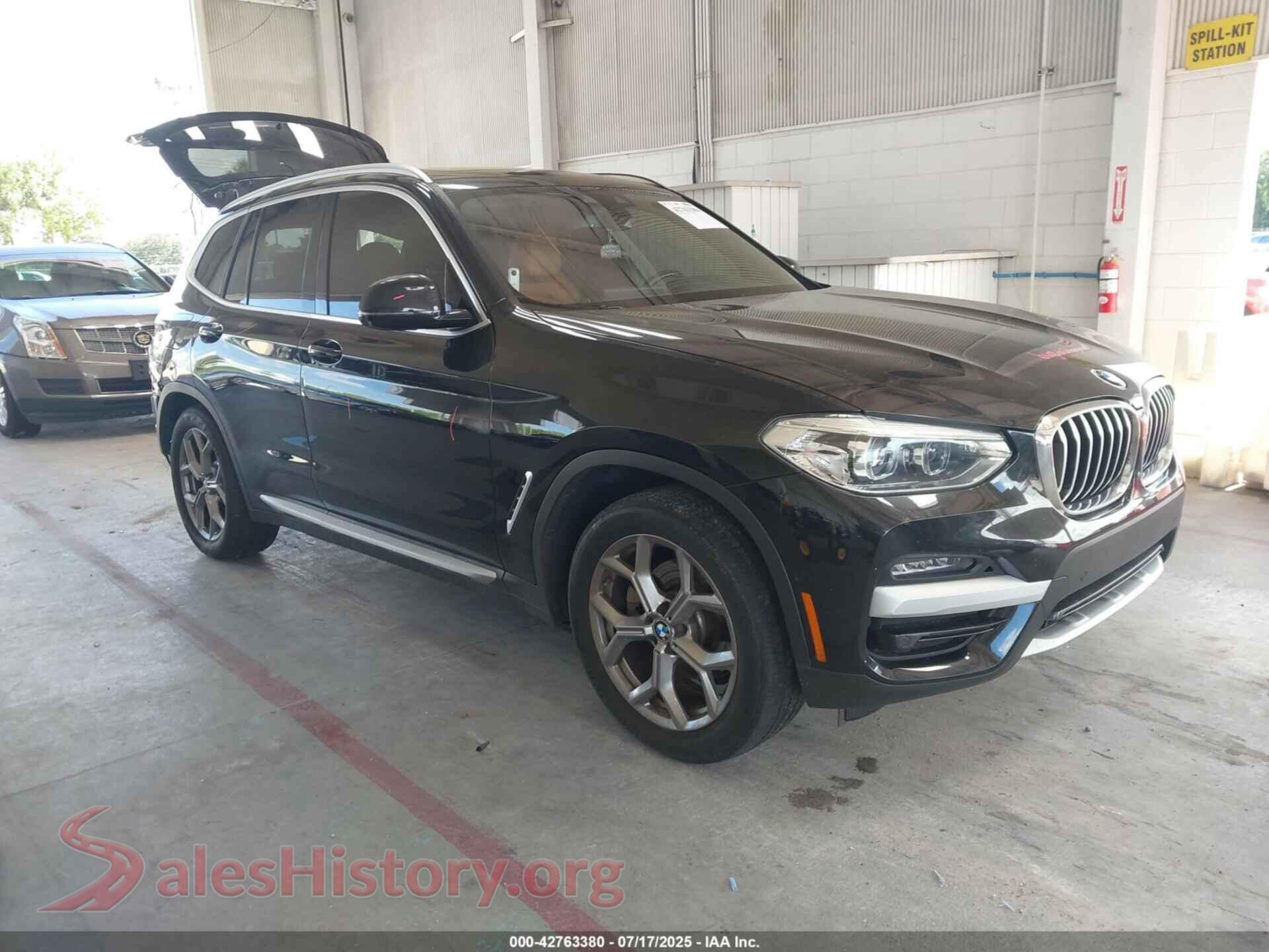 2021 BMW X3 PHEV VIN 5UXTS1C05M9E93489, auction photo