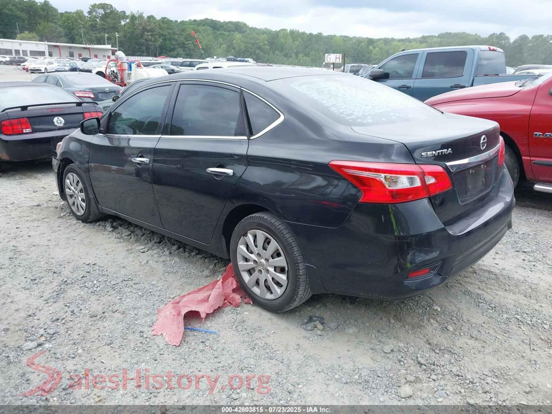 2017 NISSAN SENTRA VIN 3N1AB7AP3HY385738, driver side view