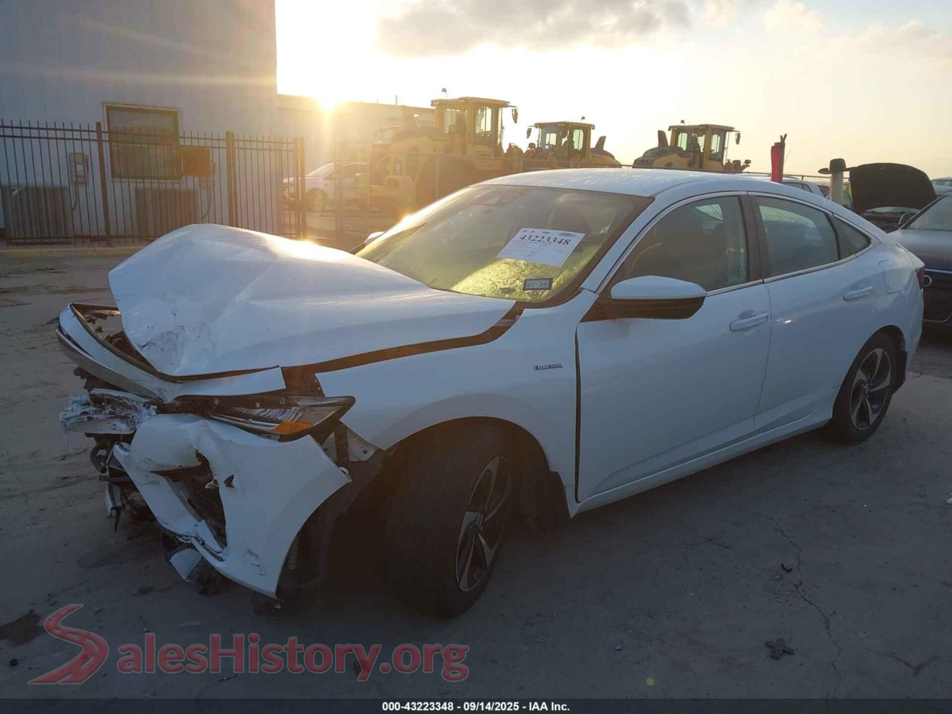 2021 HONDA INSIGHT VIN 19XZE4F5XME000832, front view