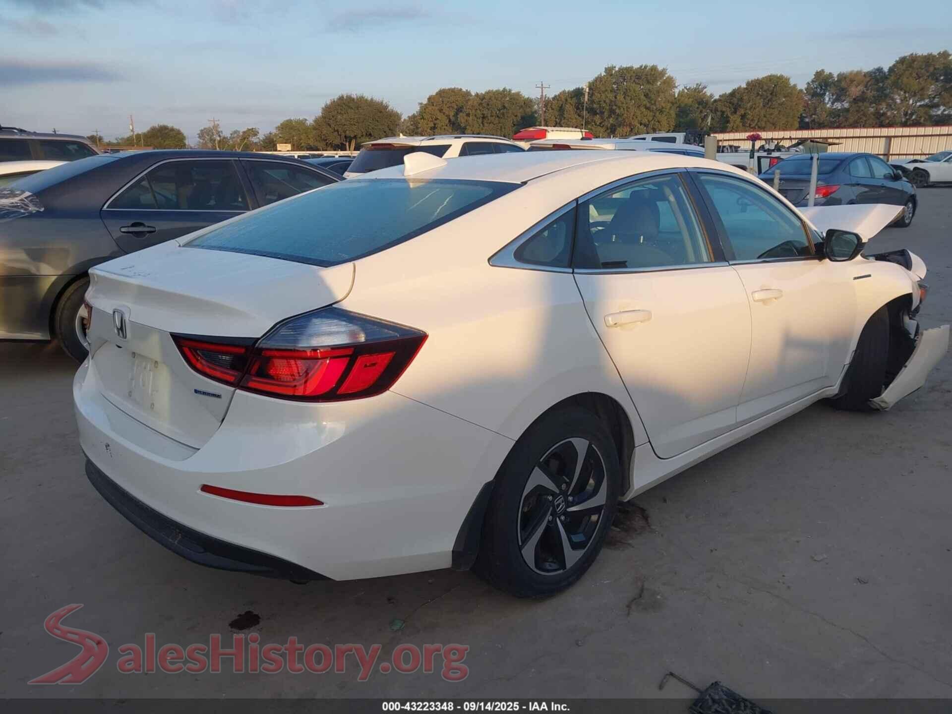2021 HONDA INSIGHT VIN 19XZE4F5XME000832, rear driver side