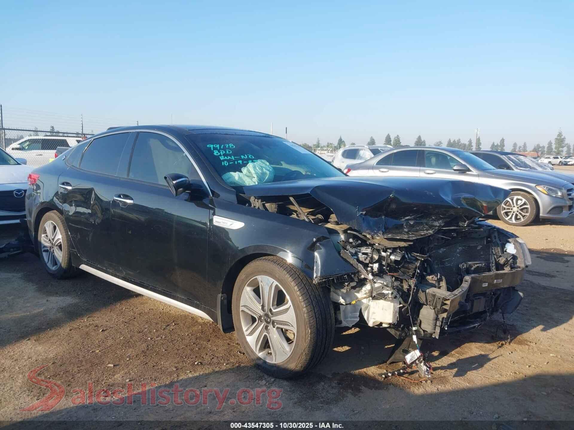 2017 KIA OPTIMA HYBRID VIN KNAGU4LC7H5006065, auction photo