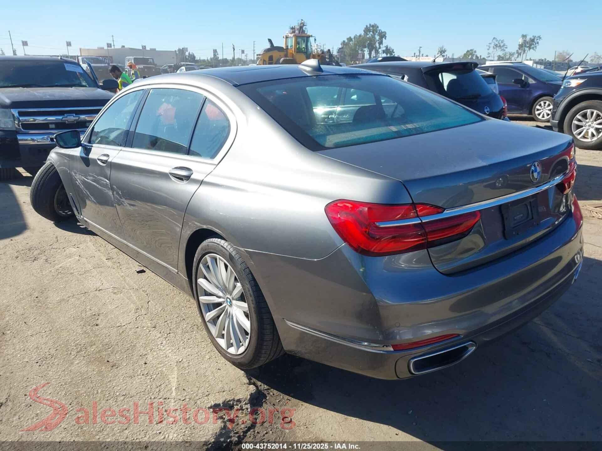 2018 BMW 740I VIN WBA7E2C54JG742961, driver side view