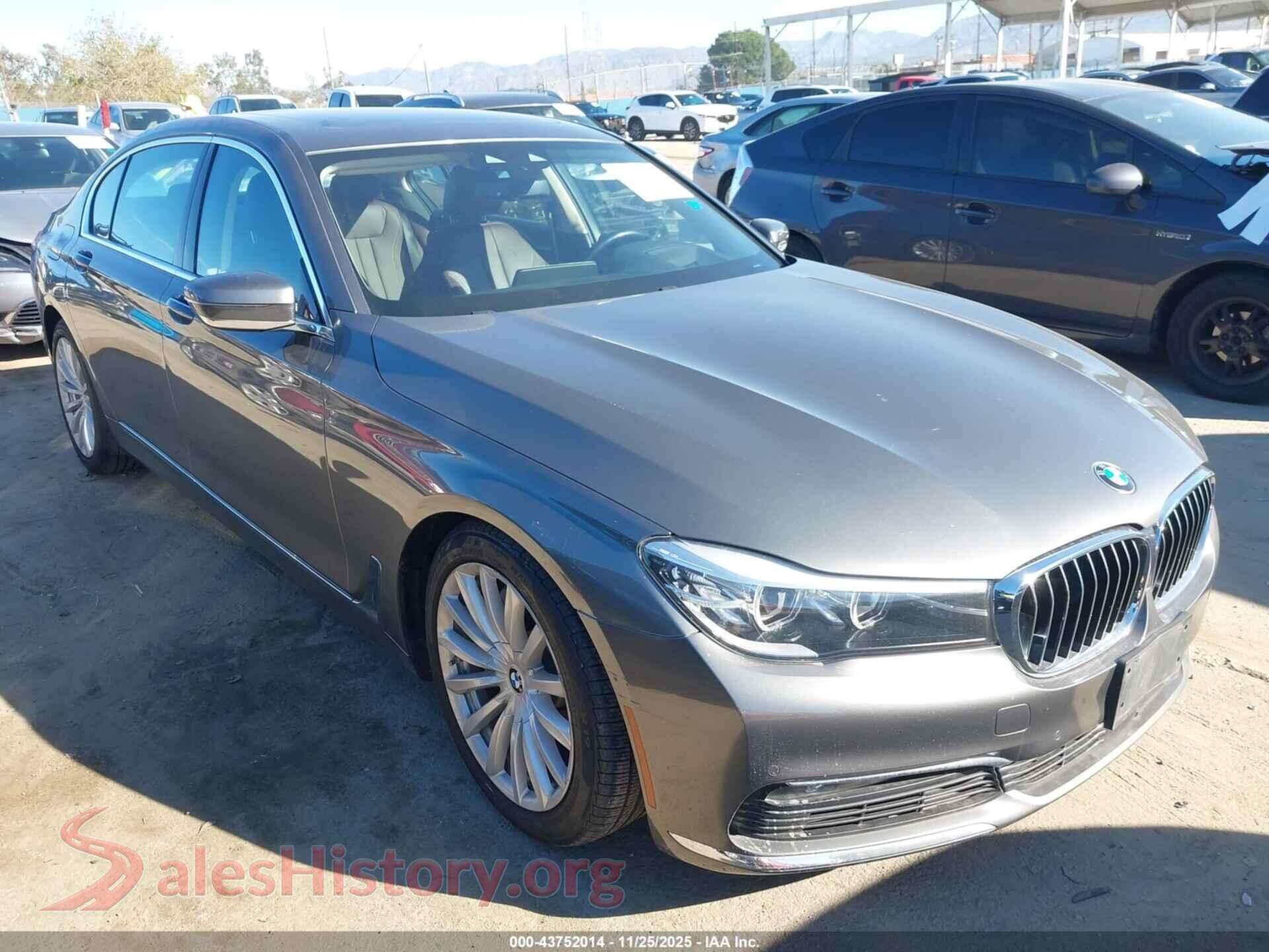 2018 BMW 740I VIN WBA7E2C54JG742961, auction photo
