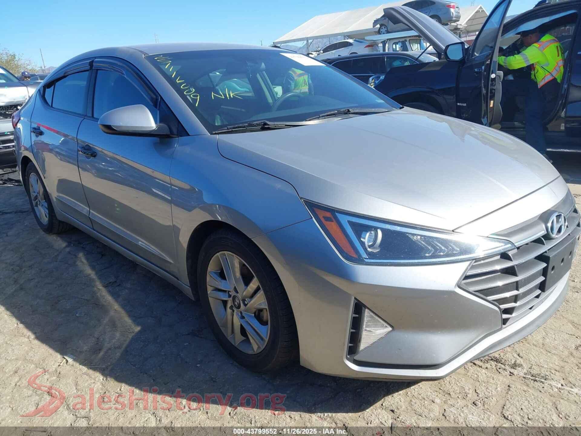 2020 HYUNDAI ELANTRA VIN 5NPD84LF0LH573263, front 3/4 driver side