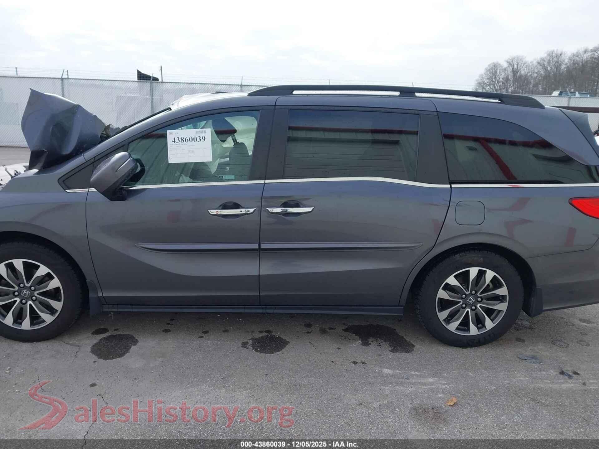 2022 HONDA ODYSSEY VIN 5FNRL6H76NB033015, auction photo 15