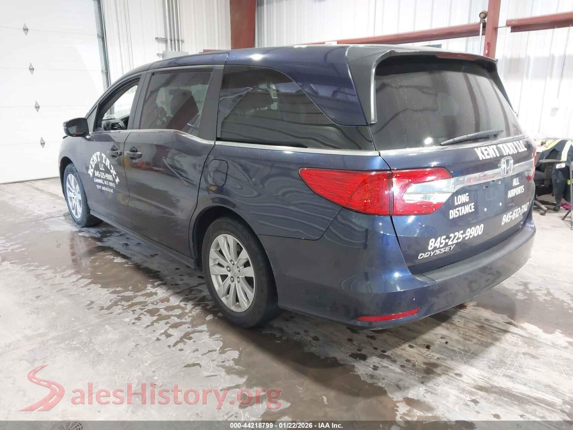 2019 HONDA ODYSSEY VIN 5FNRL6H29KB045210, driver side view