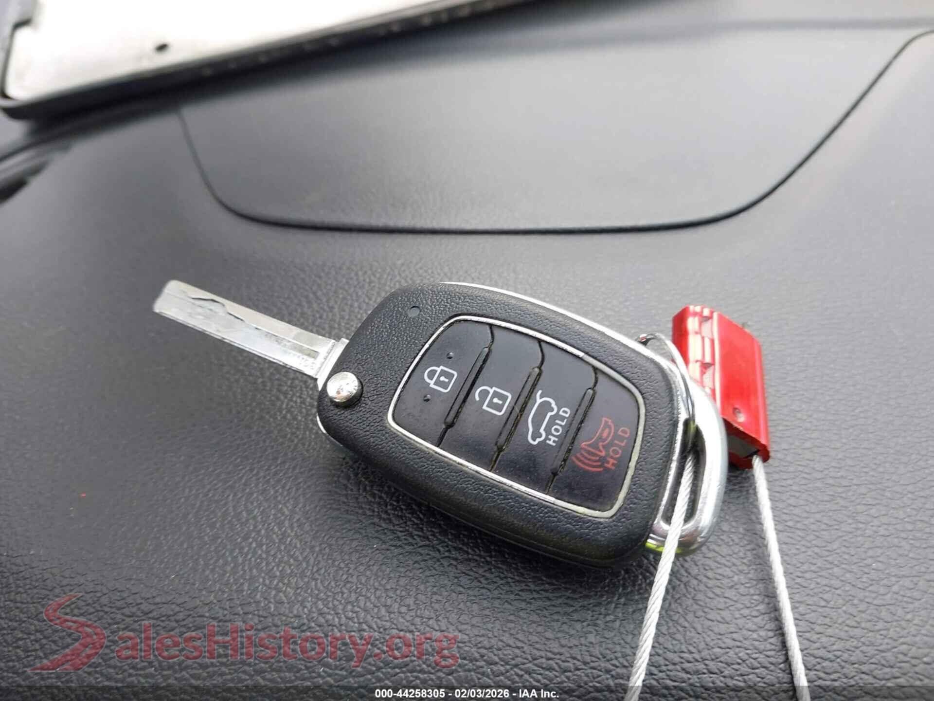 2017 HYUNDAI TUCSON VIN KM8J3CA4XHU265796, odometer mileage