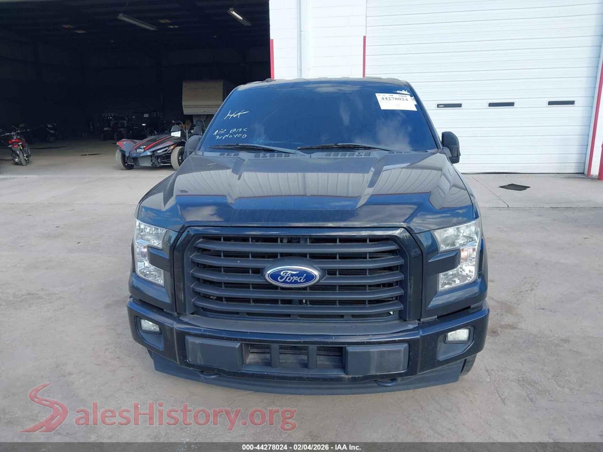 2017 FORD F-150 VIN 1FTEX1EPXHFC00812, rear passenger side