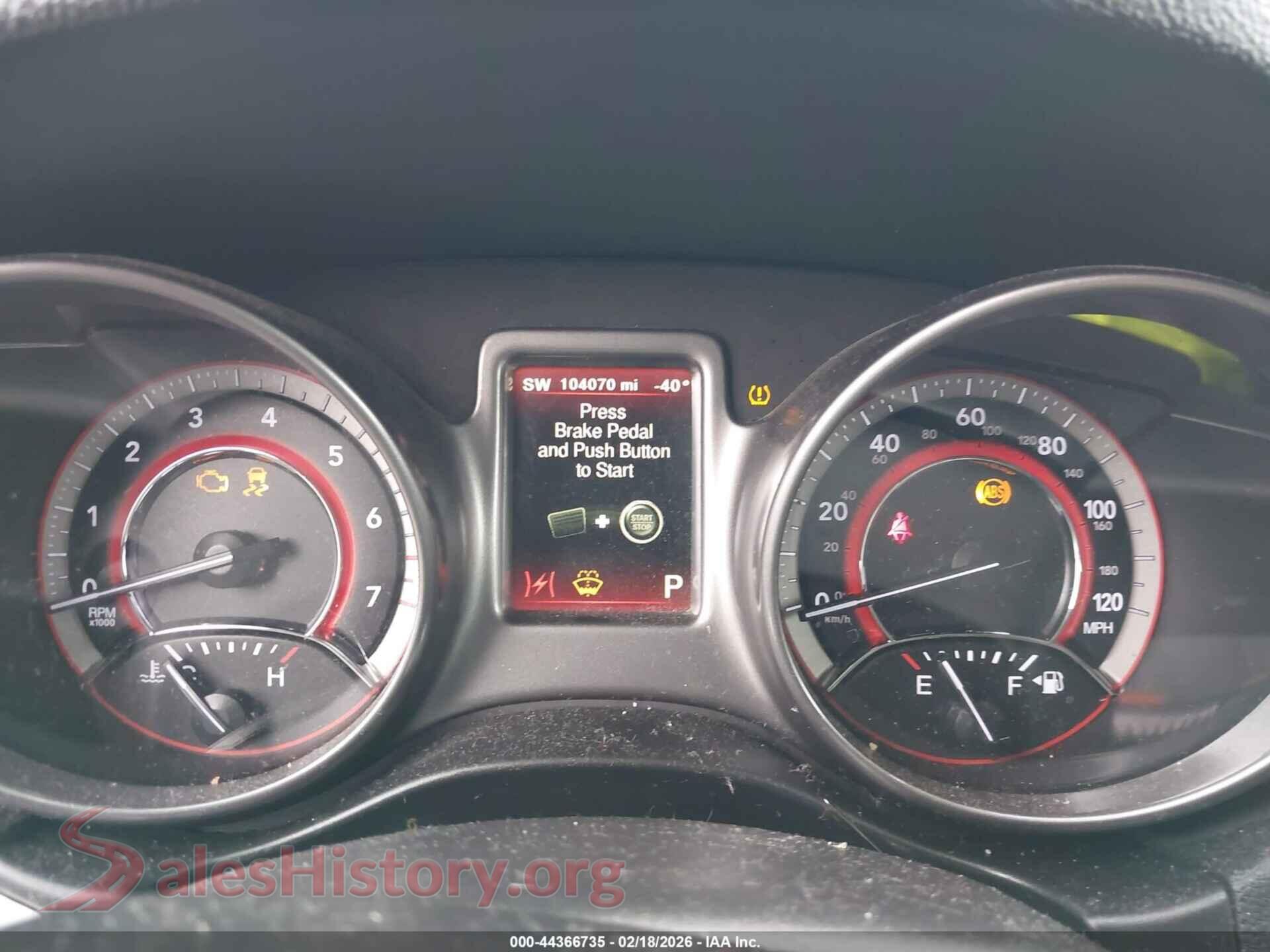 2020 DODGE JOURNEY VIN 3C4PDCGB1LT269854, passenger side view