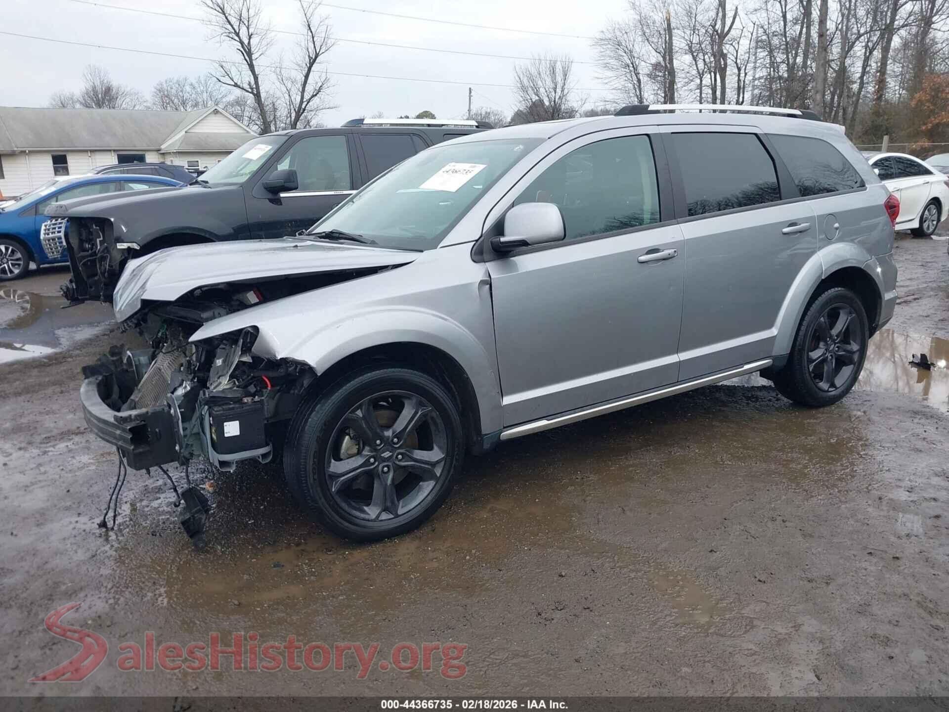 2020 DODGE JOURNEY VIN 3C4PDCGB1LT269854, front view