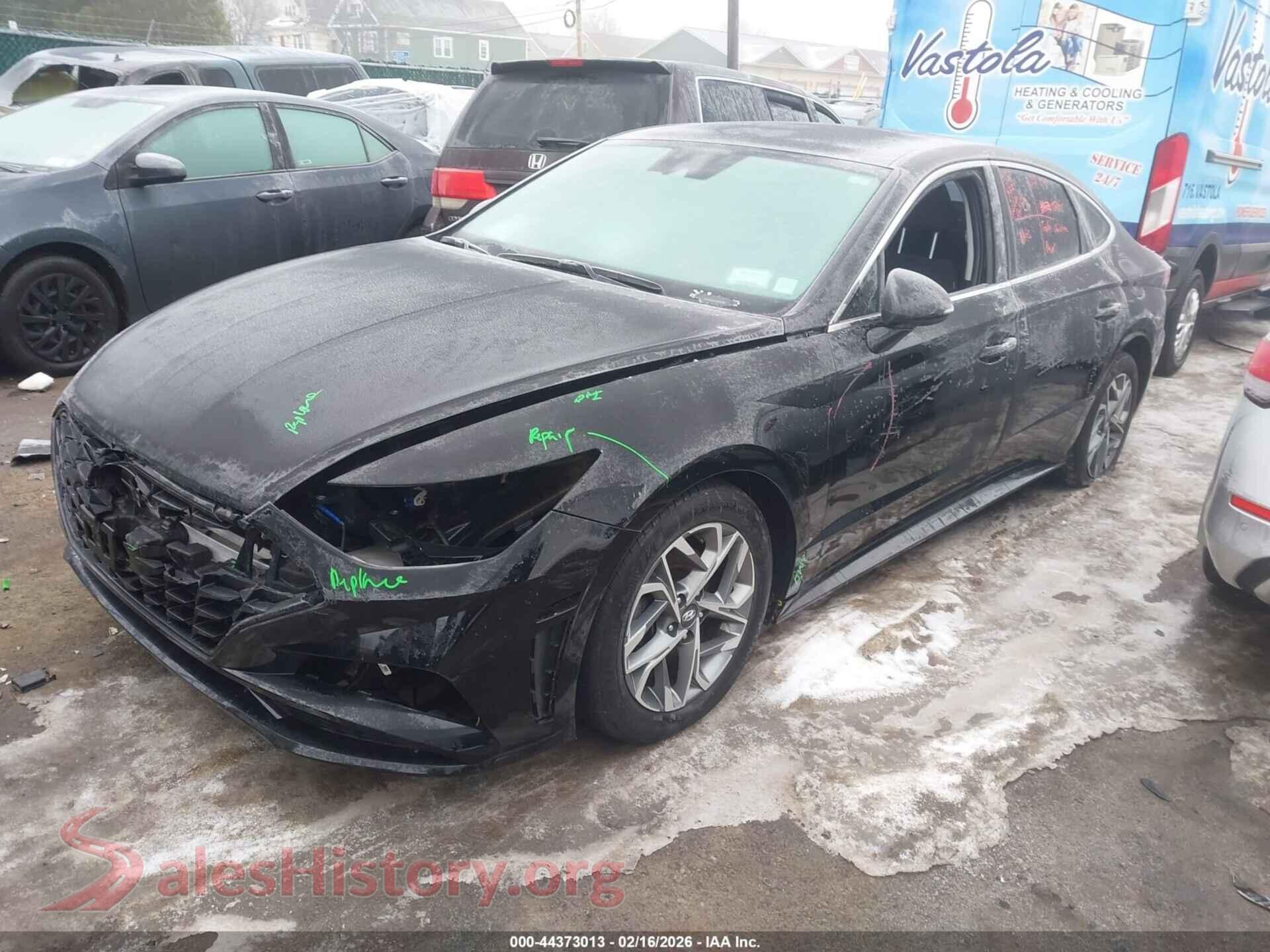 2022 HYUNDAI SONATA VIN KMHL64JA1NA210310, front view