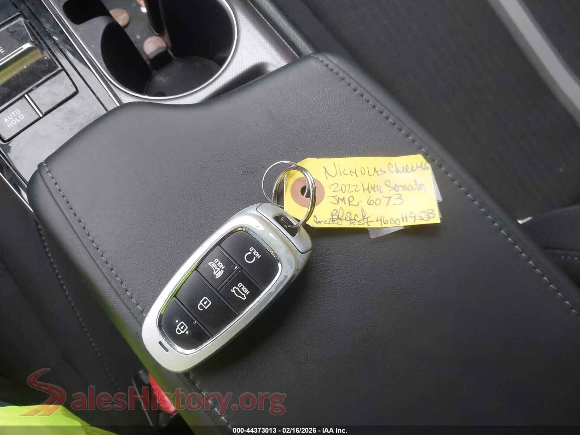 2022 HYUNDAI SONATA VIN KMHL64JA1NA210310, odometer mileage