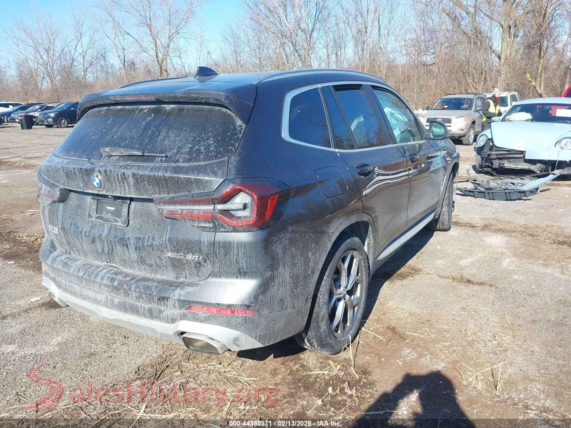2023 BMW X3 VIN 5UX53DP06P9R31164, rear driver side