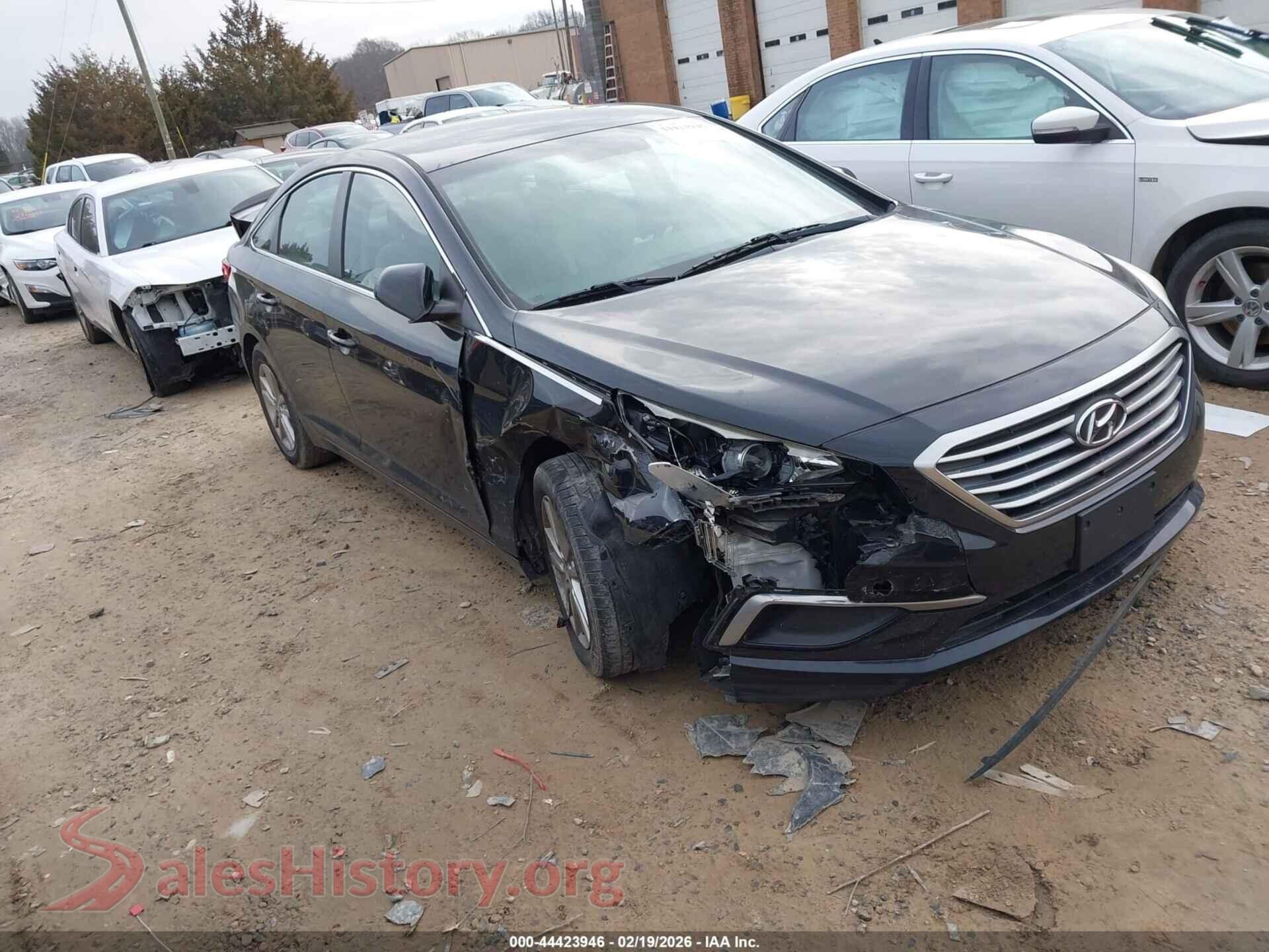 2017 HYUNDAI SONATA VIN 5NPE24AF6HH541238, auction photo