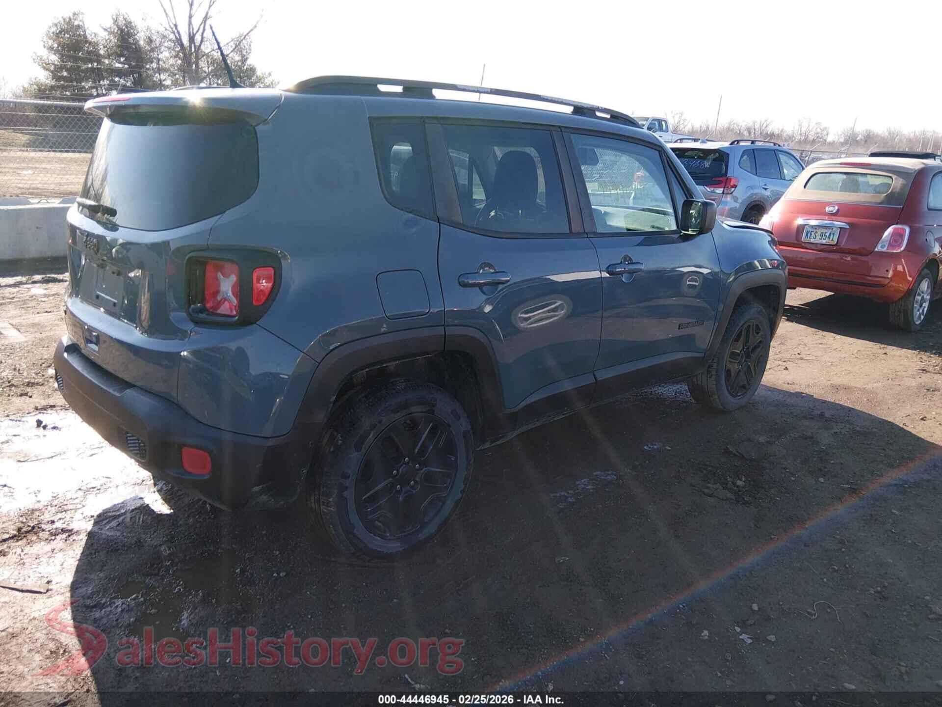 2018 JEEP RENEGADE VIN ZACCJBAB6JPH25684, rear driver side