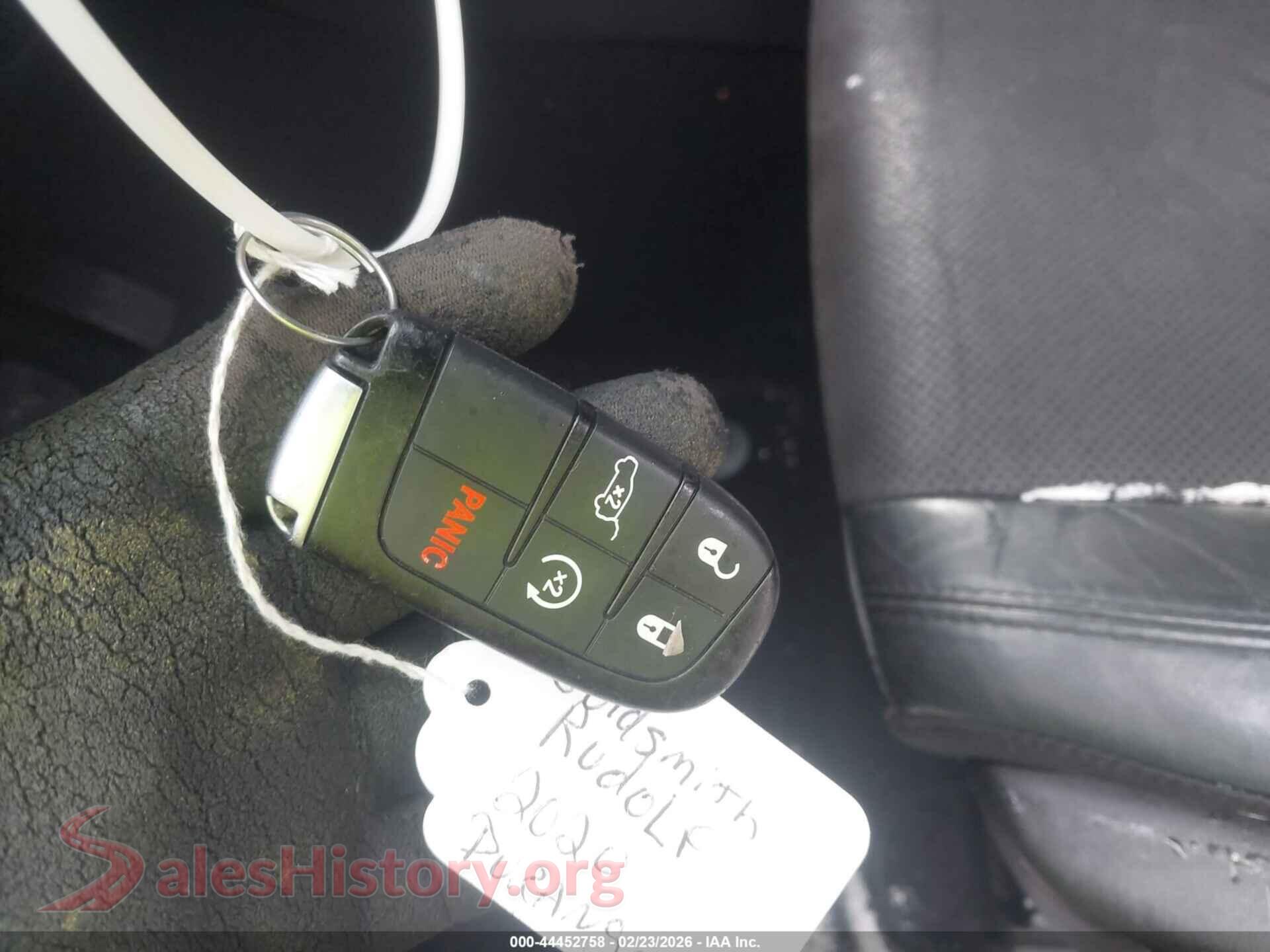2020 DODGE DURANGO VIN 1C4RDJDG0LC308507, odometer mileage