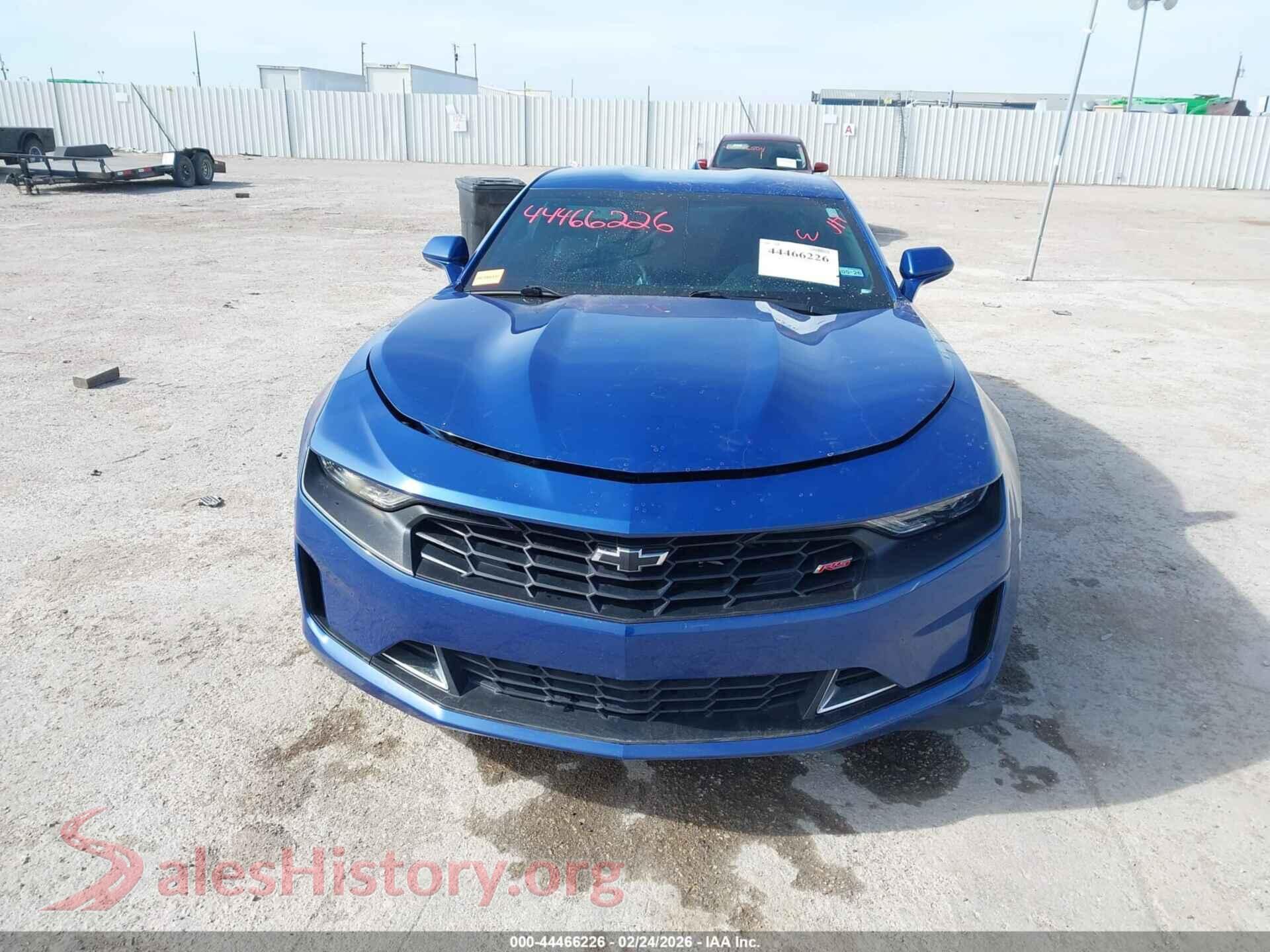 2019 CHEVROLET CAMARO VIN 1G1FD1RS8K0109312, rear passenger side