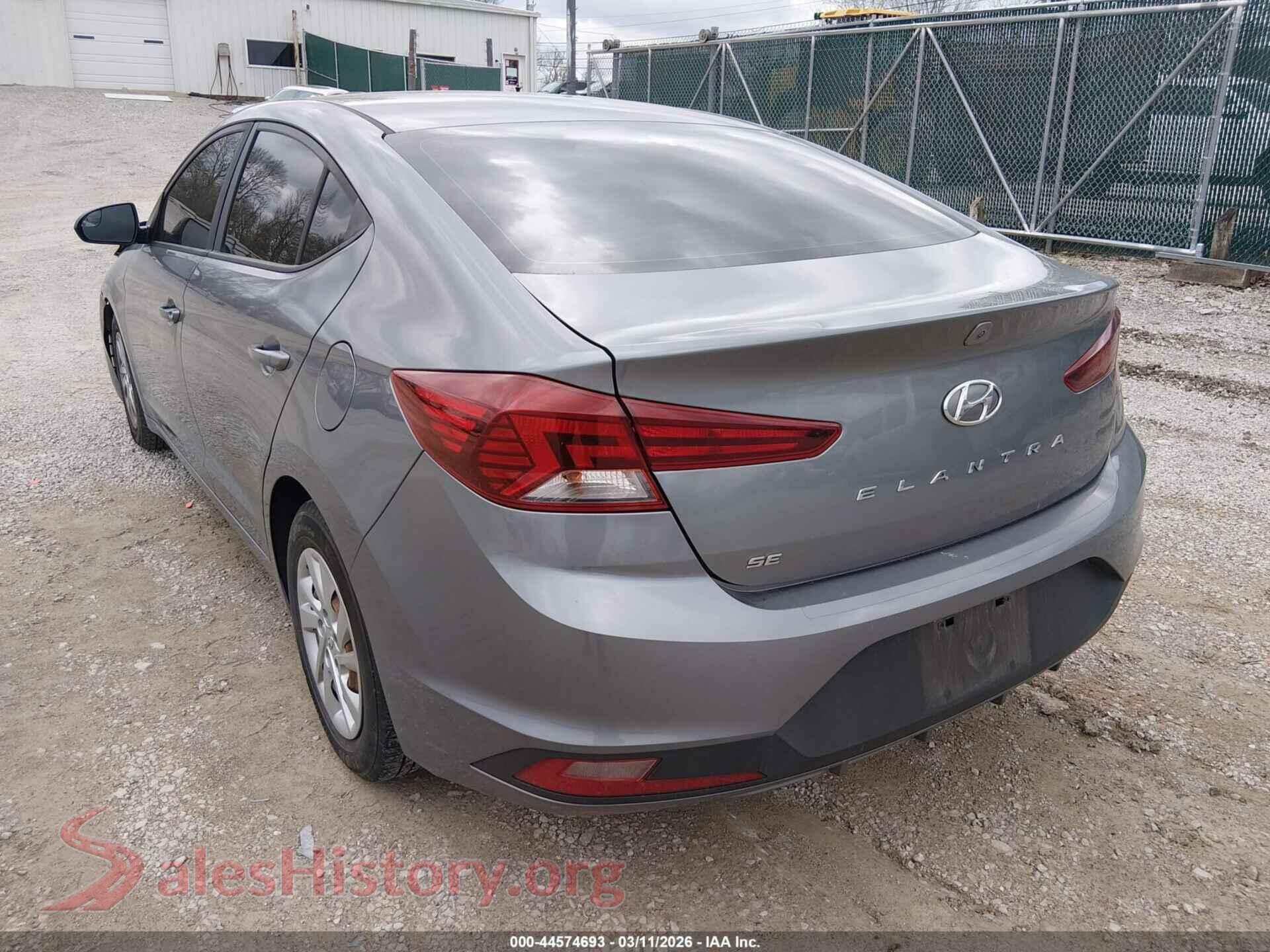 2019 HYUNDAI ELANTRA VIN KMHD74LF1KU831745, driver side view