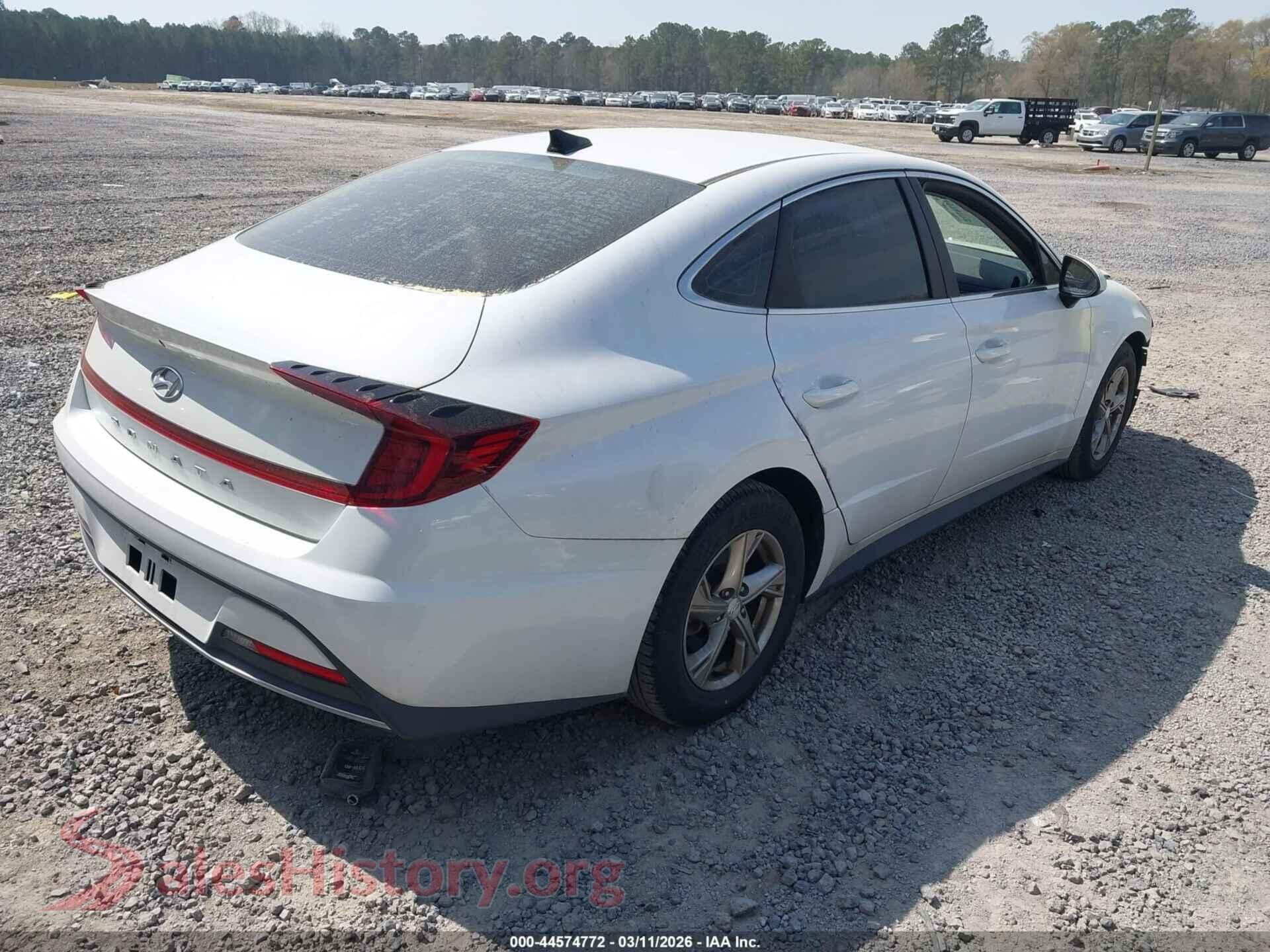 2020 HYUNDAI SONATA VIN 5NPEG4JA9LH016706, rear driver side