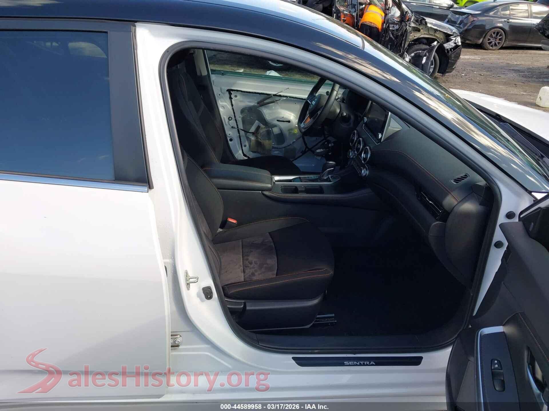 2022 NISSAN SENTRA VIN 3N1AB8DV7NY291535, rear view