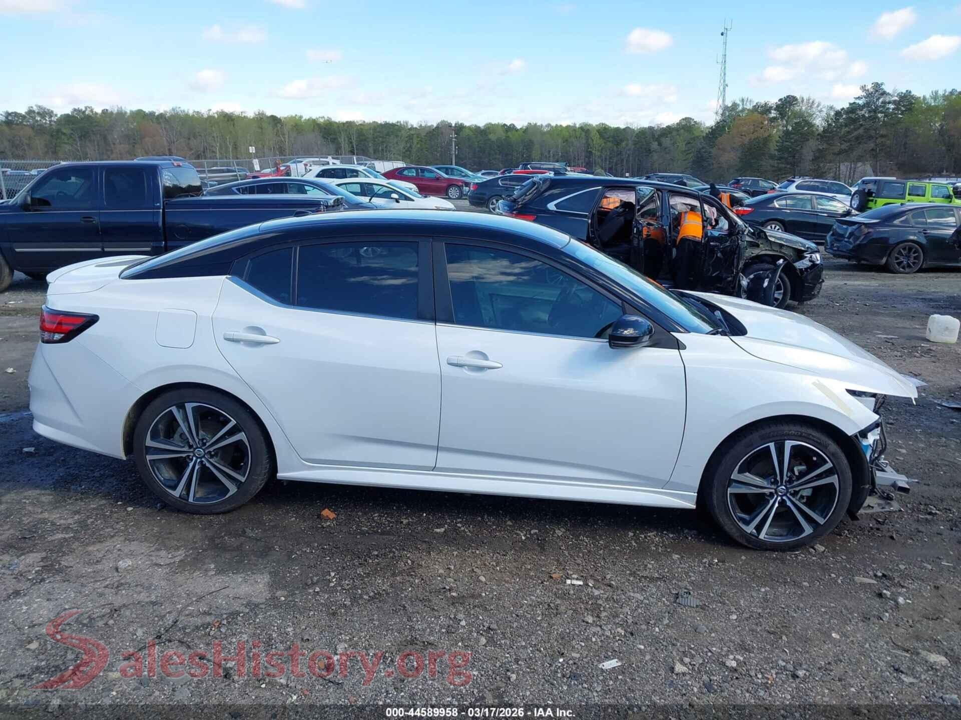 2022 NISSAN SENTRA VIN 3N1AB8DV7NY291535, auction photo 14