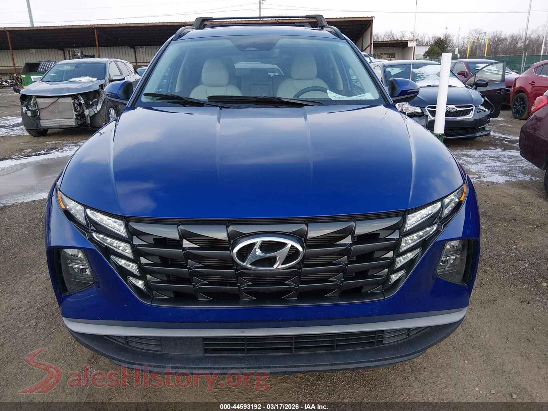 2023 HYUNDAI TUCSON VIN 5NMJFCAE9PH287962, damage close-up