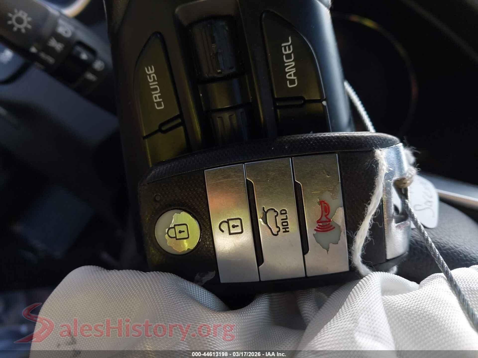 2017 KIA SORENTO VIN 5XYPK4A57HG230604, odometer mileage