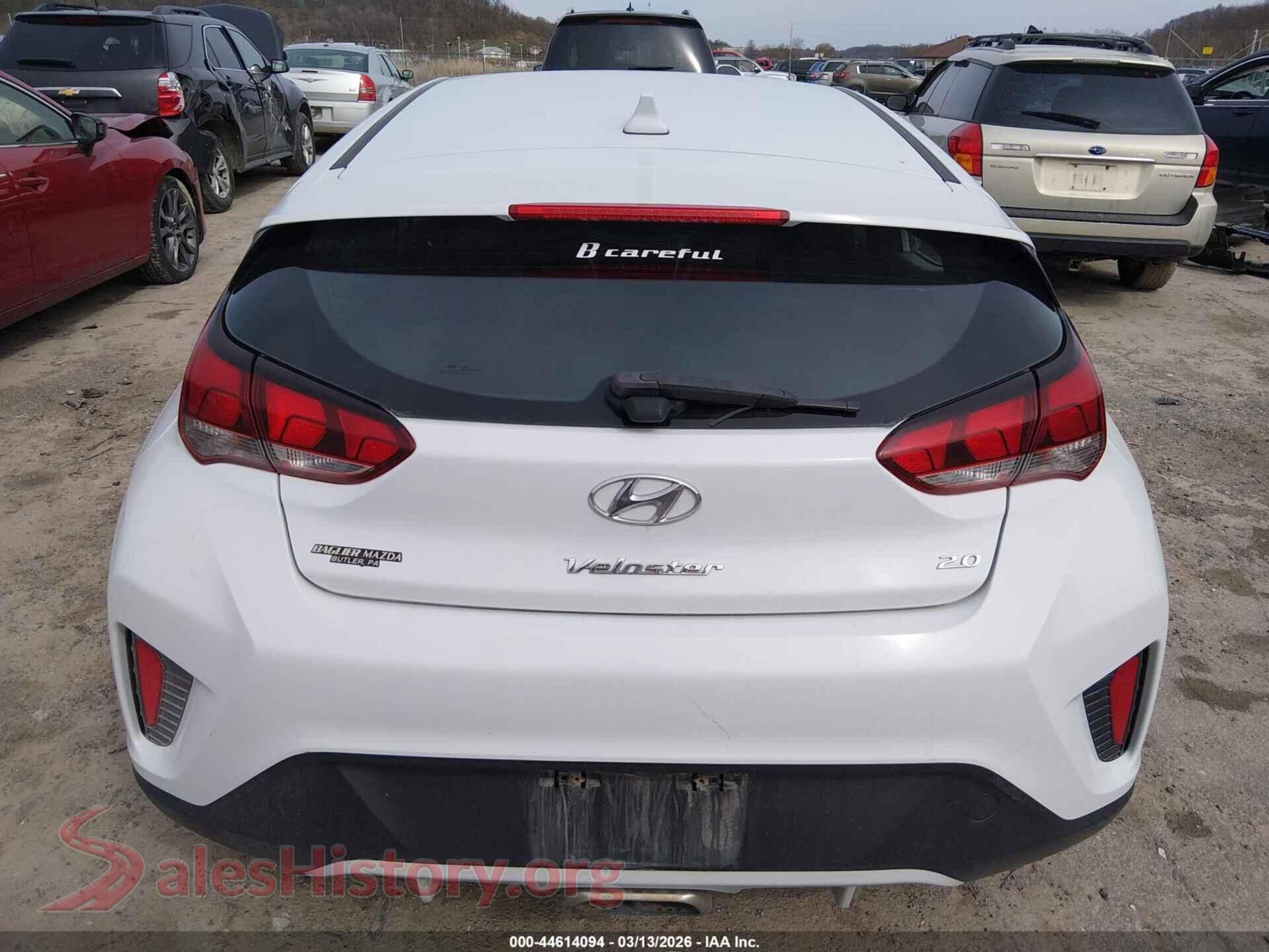 2019 HYUNDAI VELOSTER VIN KMHTG6AF9KU016946, auction photo 16