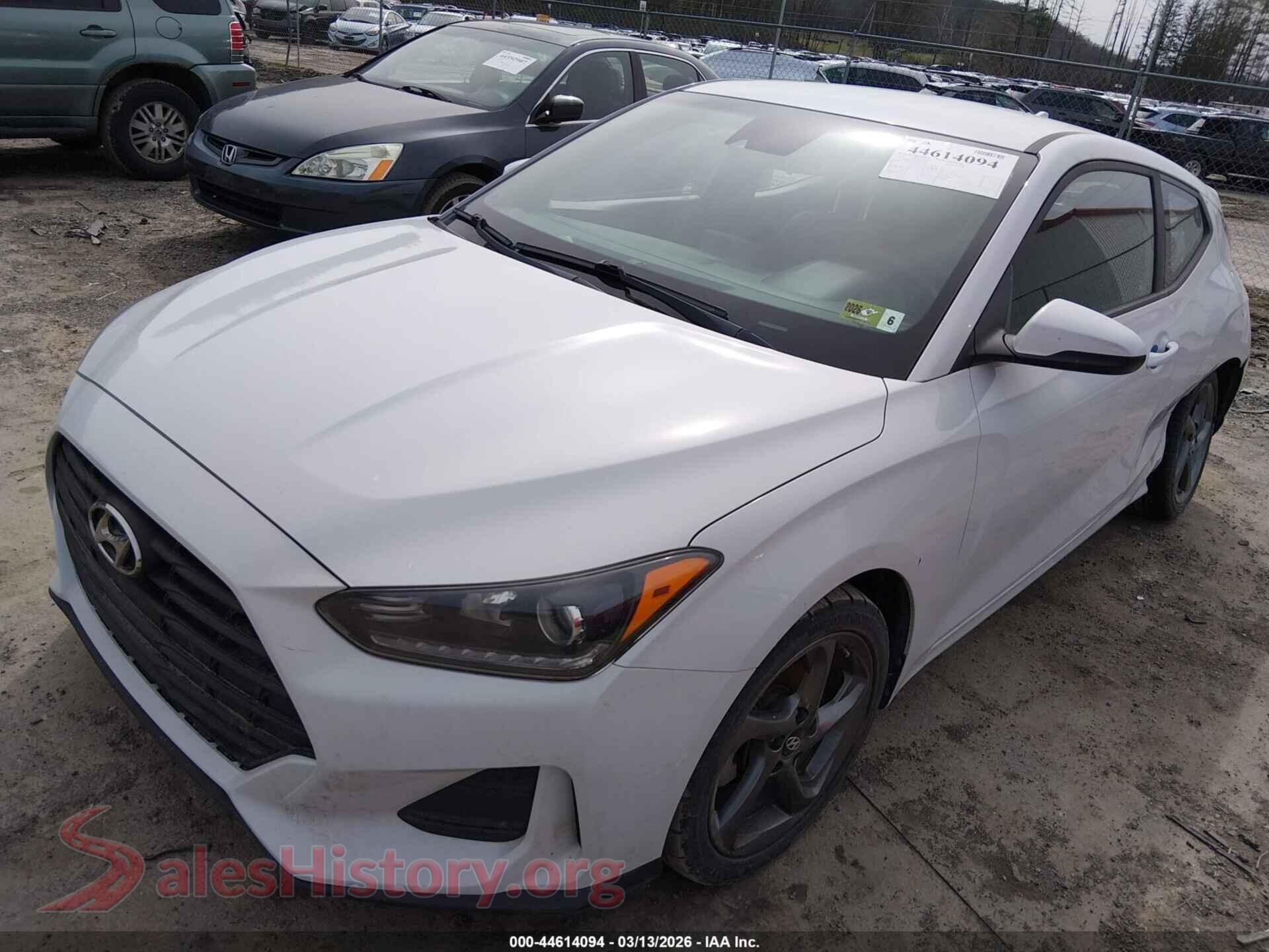 2019 HYUNDAI VELOSTER VIN KMHTG6AF9KU016946, front view