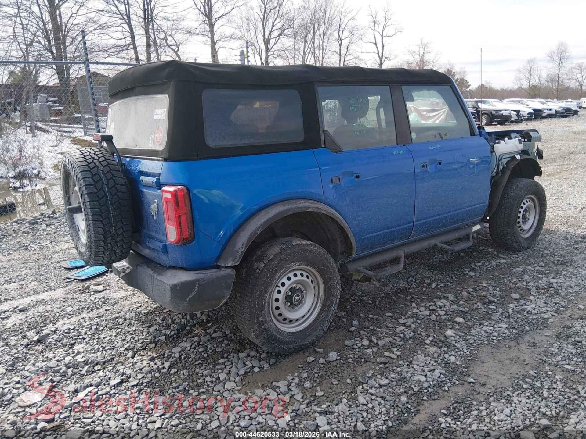 2022 FORD BRONCO VIN 1FMDE5BH0NLA93963, rear driver side