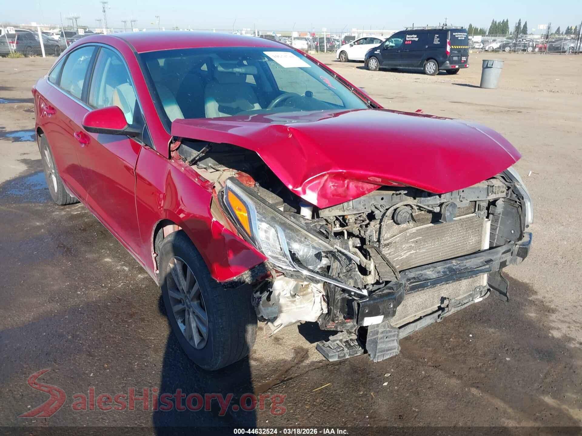 2017 HYUNDAI SONATA VIN 5NPE24AF8HH494732, auction photo