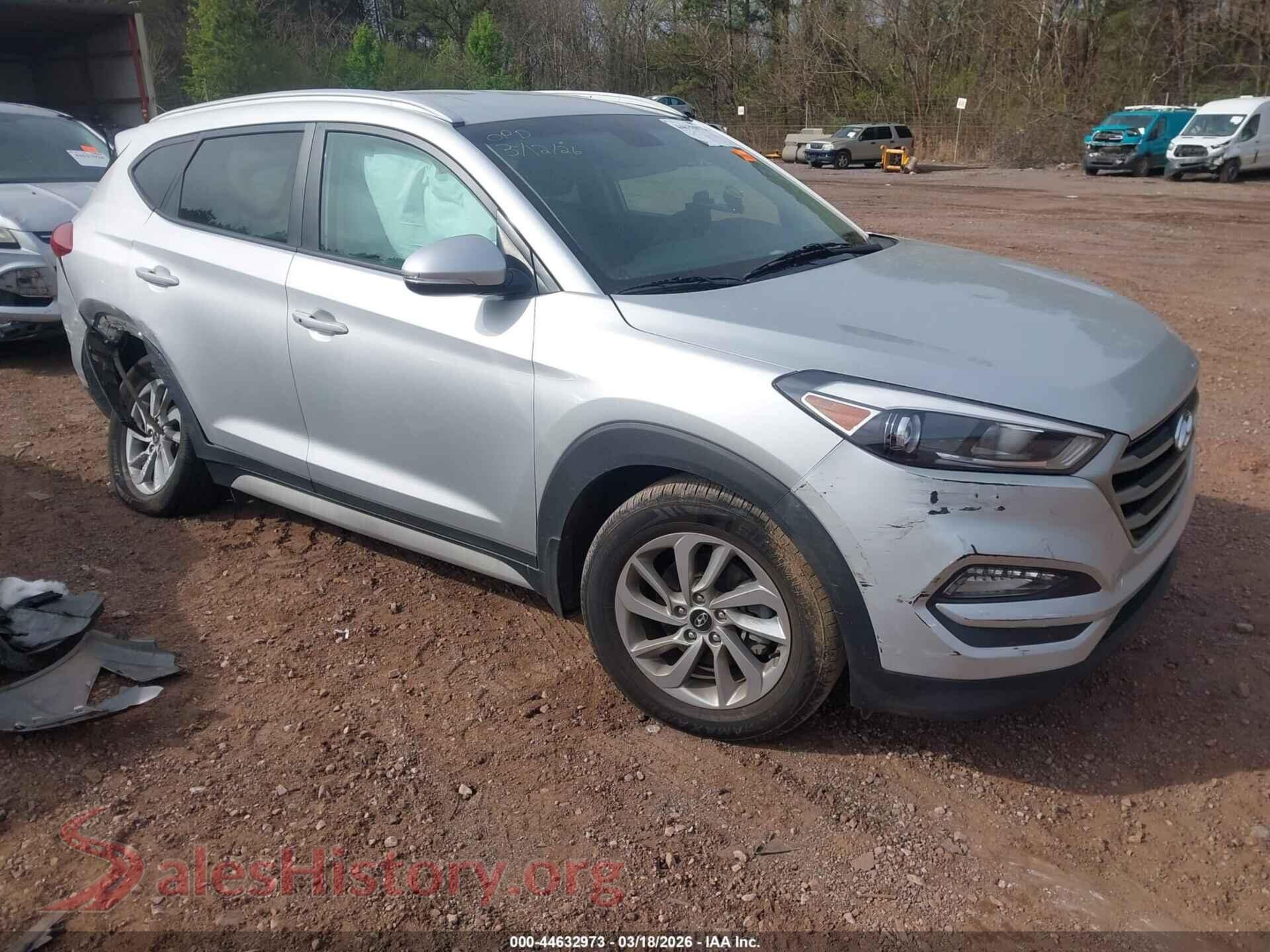 2018 HYUNDAI TUCSON VIN KM8J33A49JU639109, auction photo