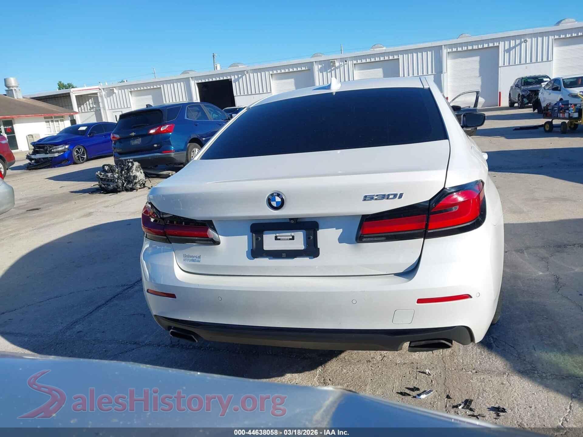 2022 BMW 530 VIN WBA53BH05NWX51805, auction photo 16