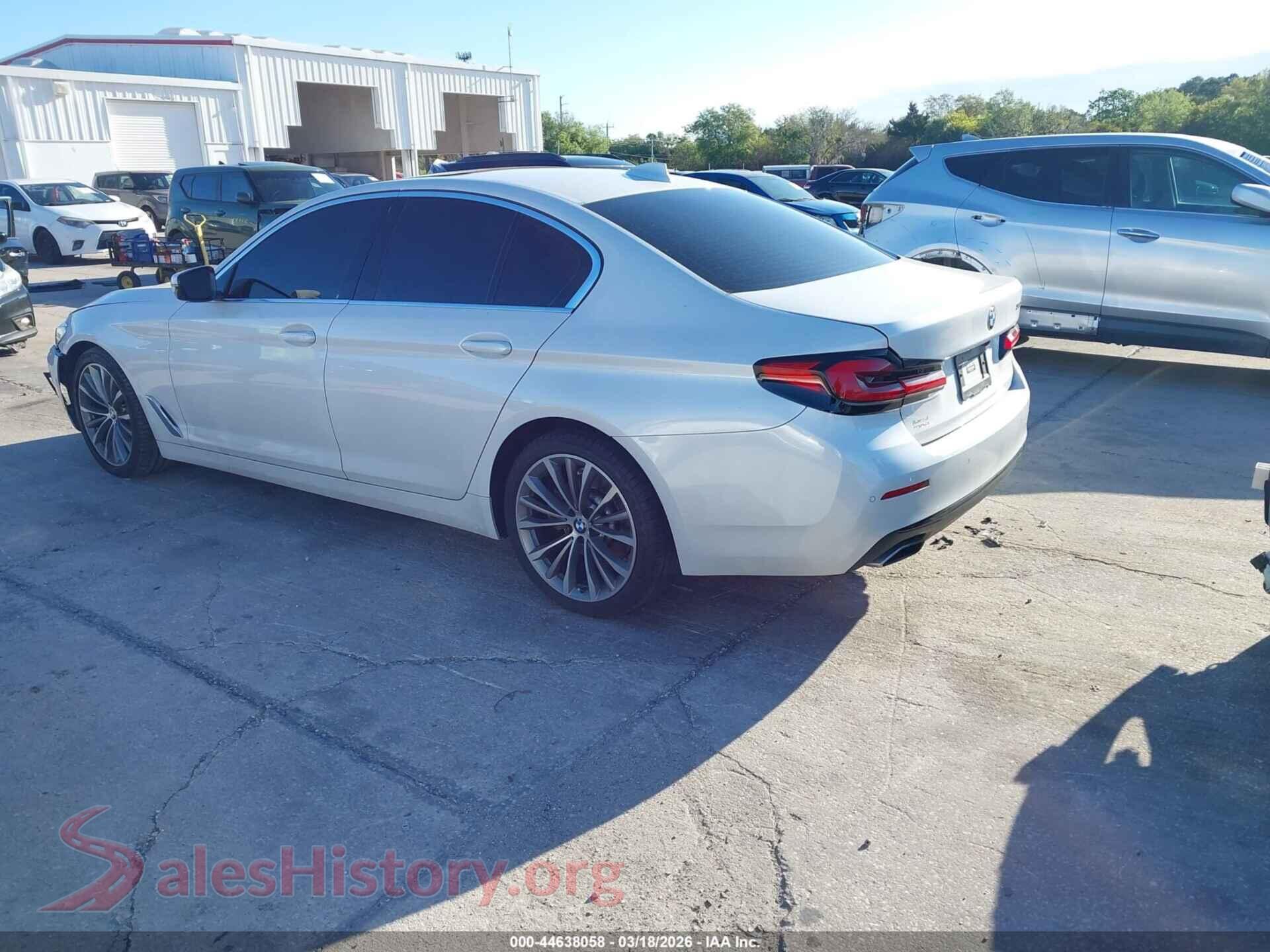2022 BMW 530 VIN WBA53BH05NWX51805, driver side view