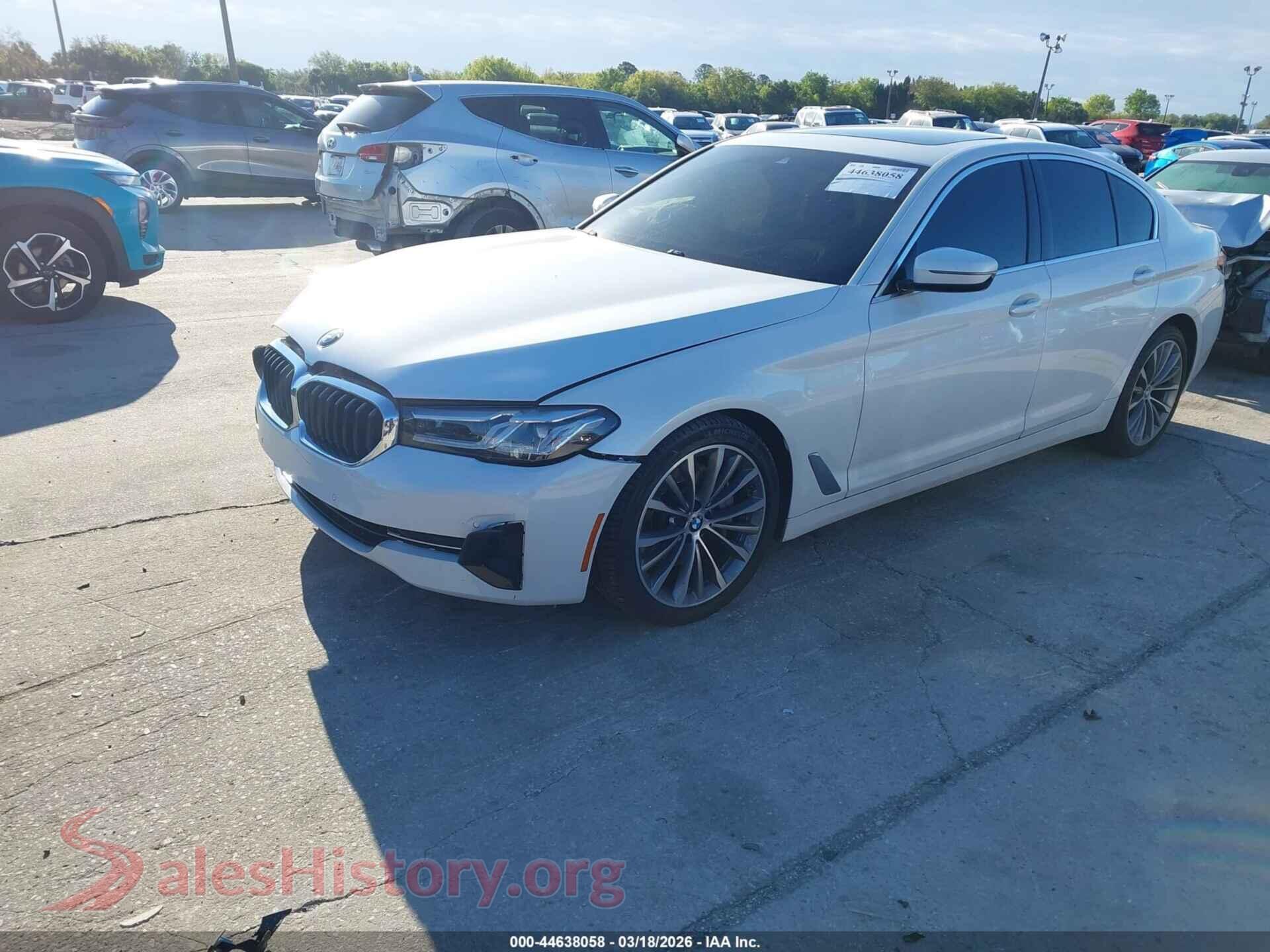 2022 BMW 530 VIN WBA53BH05NWX51805, front view