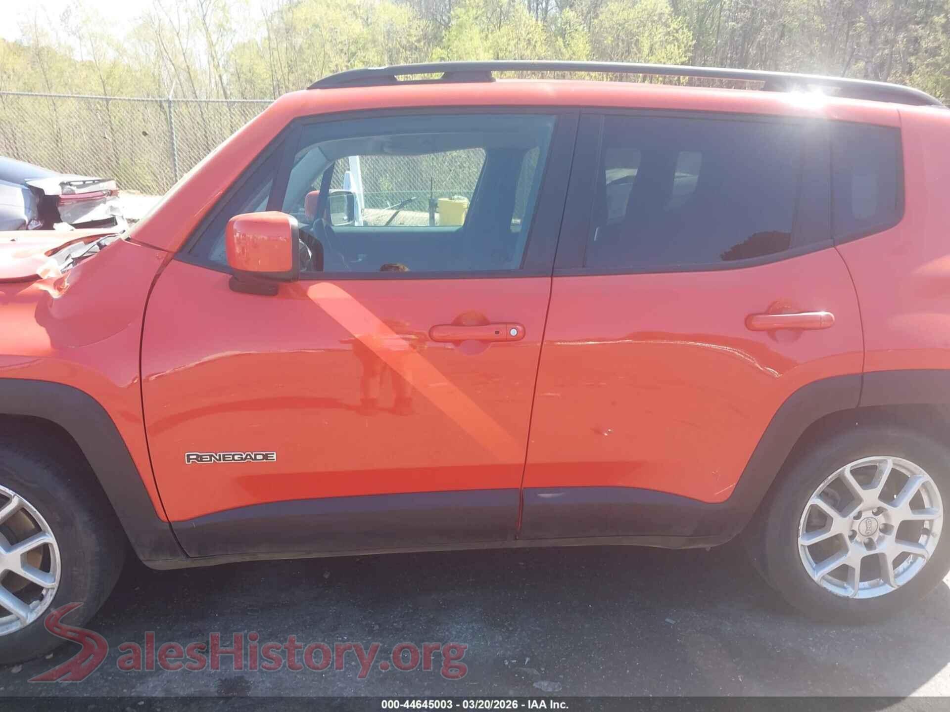 2020 JEEP RENEGADE VIN ZACNJABB5LPK94725, auction photo 14