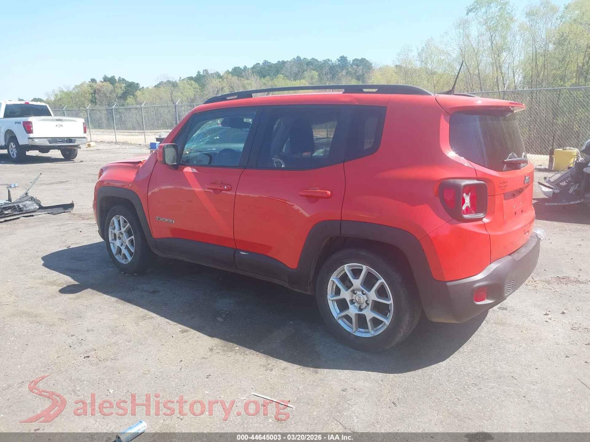 2020 JEEP RENEGADE VIN ZACNJABB5LPK94725, driver side view