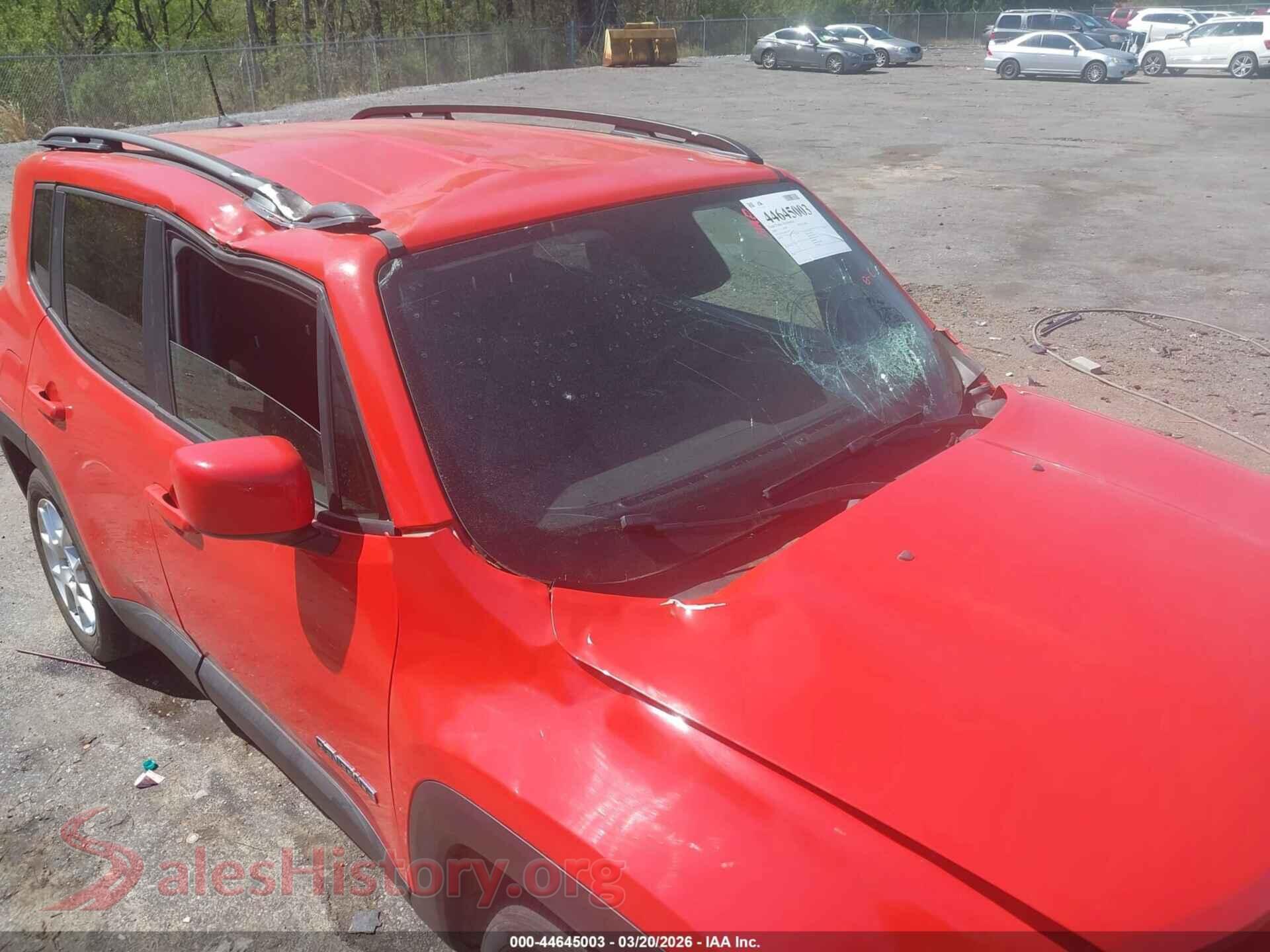 2020 JEEP RENEGADE VIN ZACNJABB5LPK94725, rear passenger side