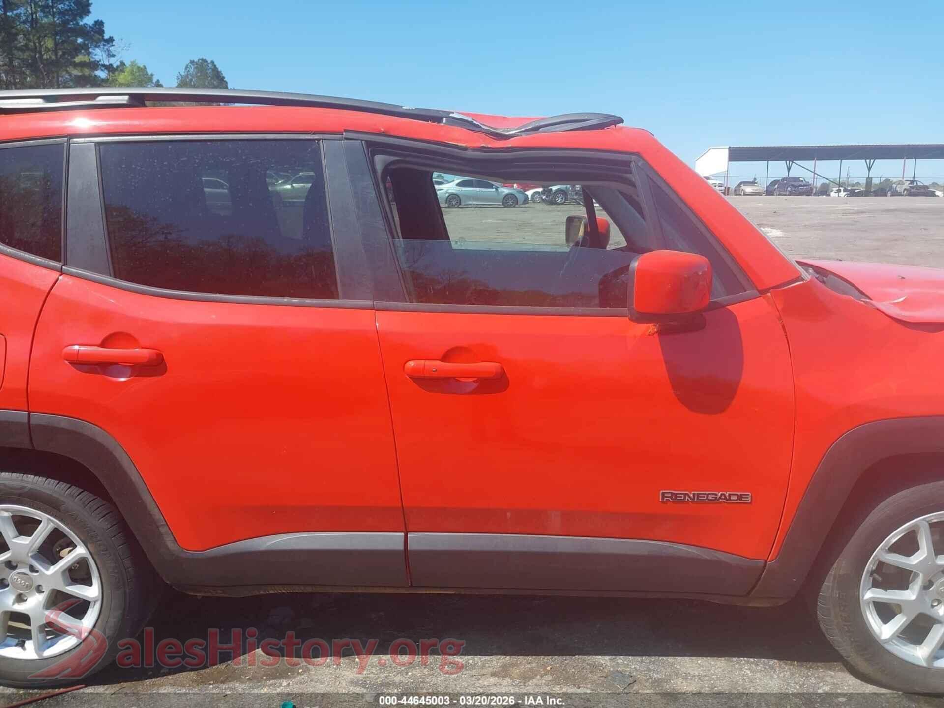 2020 JEEP RENEGADE VIN ZACNJABB5LPK94725, auction photo 13