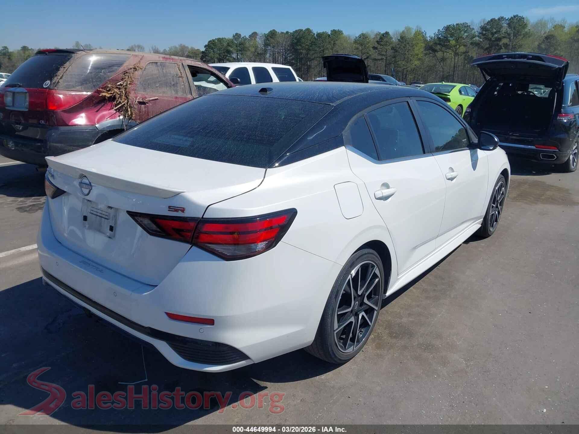 2024 NISSAN SENTRA VIN 3N1AB8DV0RY296520, rear driver side
