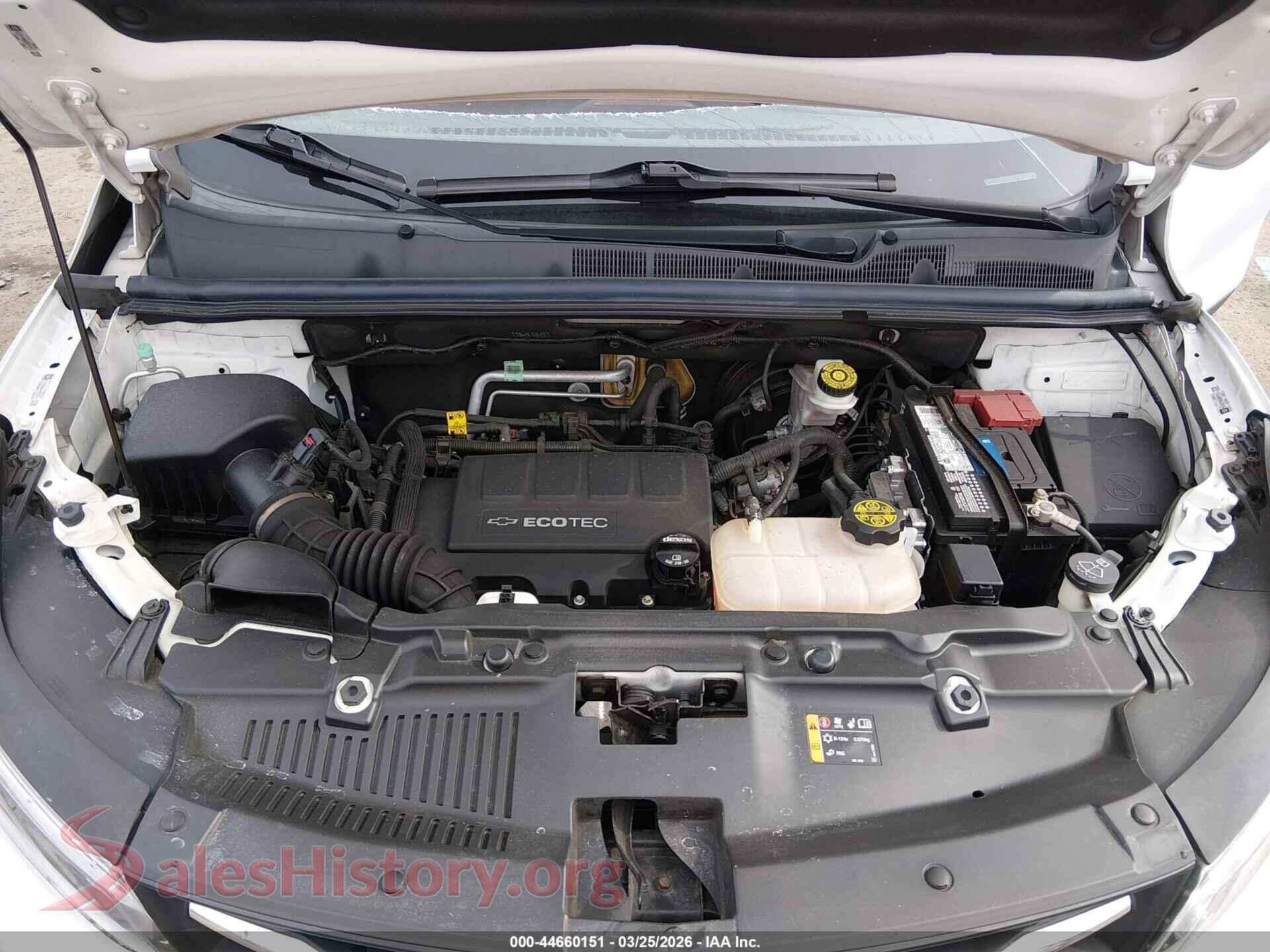 2020 CHEVROLET TRAX VIN KL7CJLSB8LB027771, interior dashboard