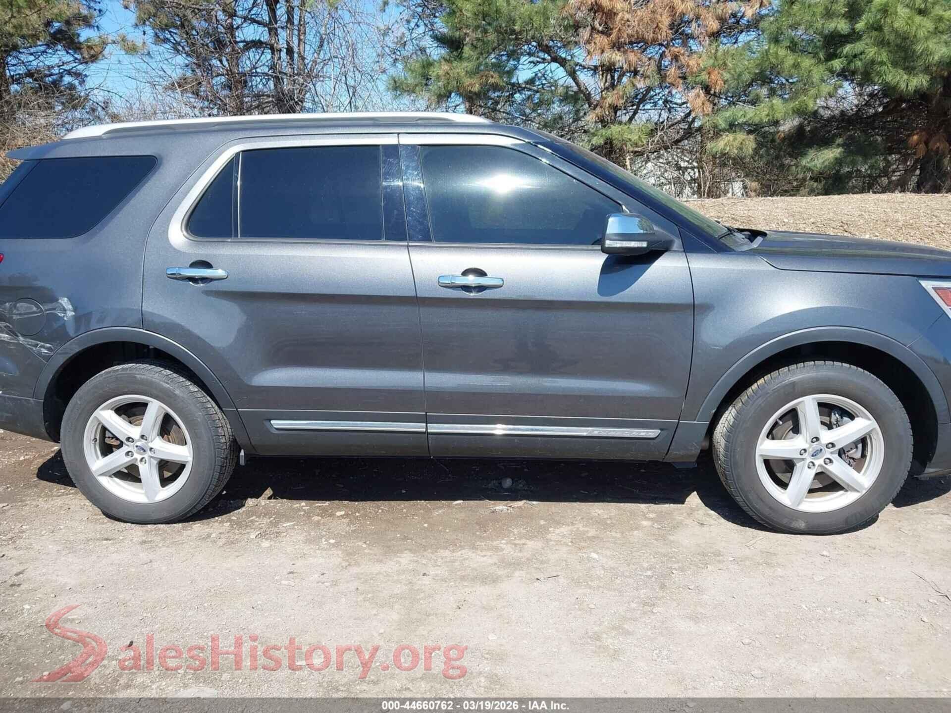 2017 FORD EXPLORER VIN 1FM5K8D87HGD38329, odometer mileage