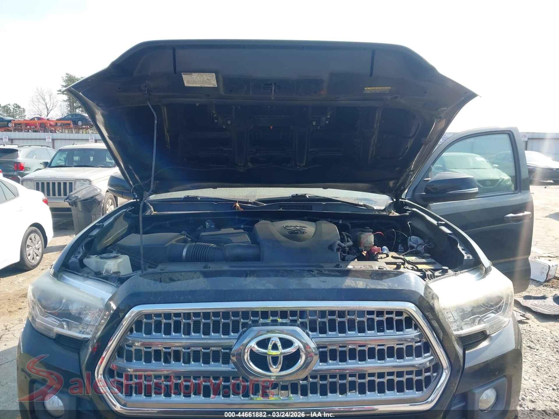 2017 TOYOTA TACOMA VIN 5TFBZ5DN2HX002370, interior dashboard