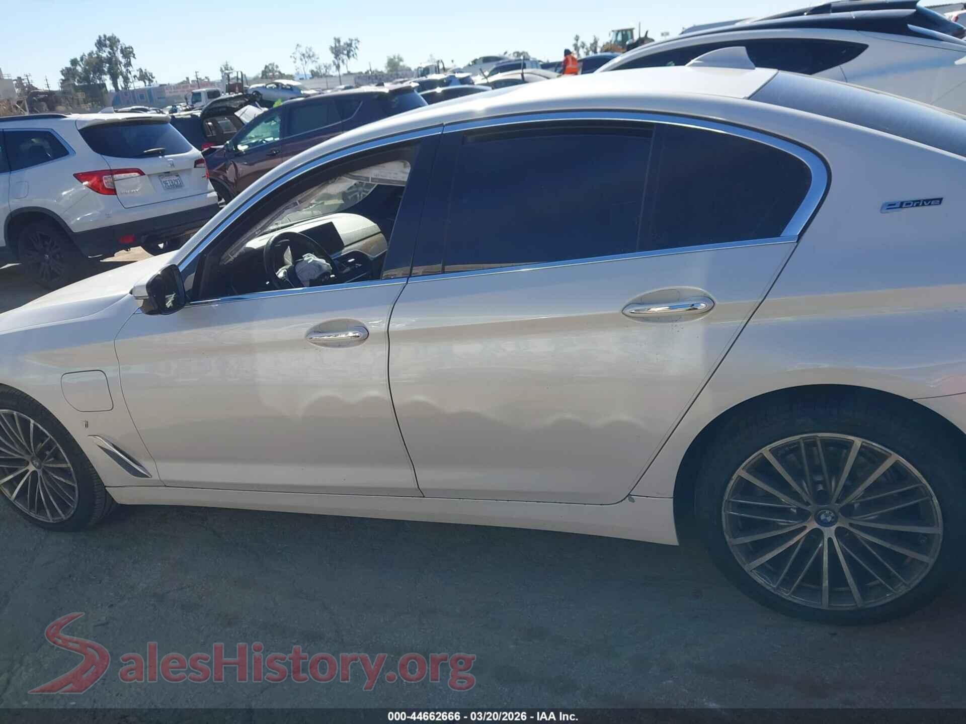 2018 BMW 530E VIN WBAJA9C5XJB252080, auction photo 14