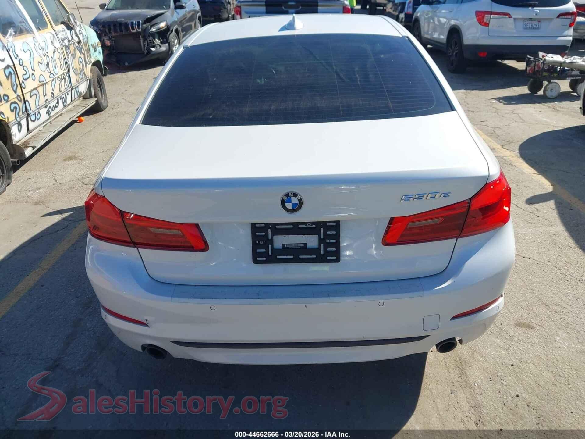2018 BMW 530E VIN WBAJA9C5XJB252080, auction photo 16