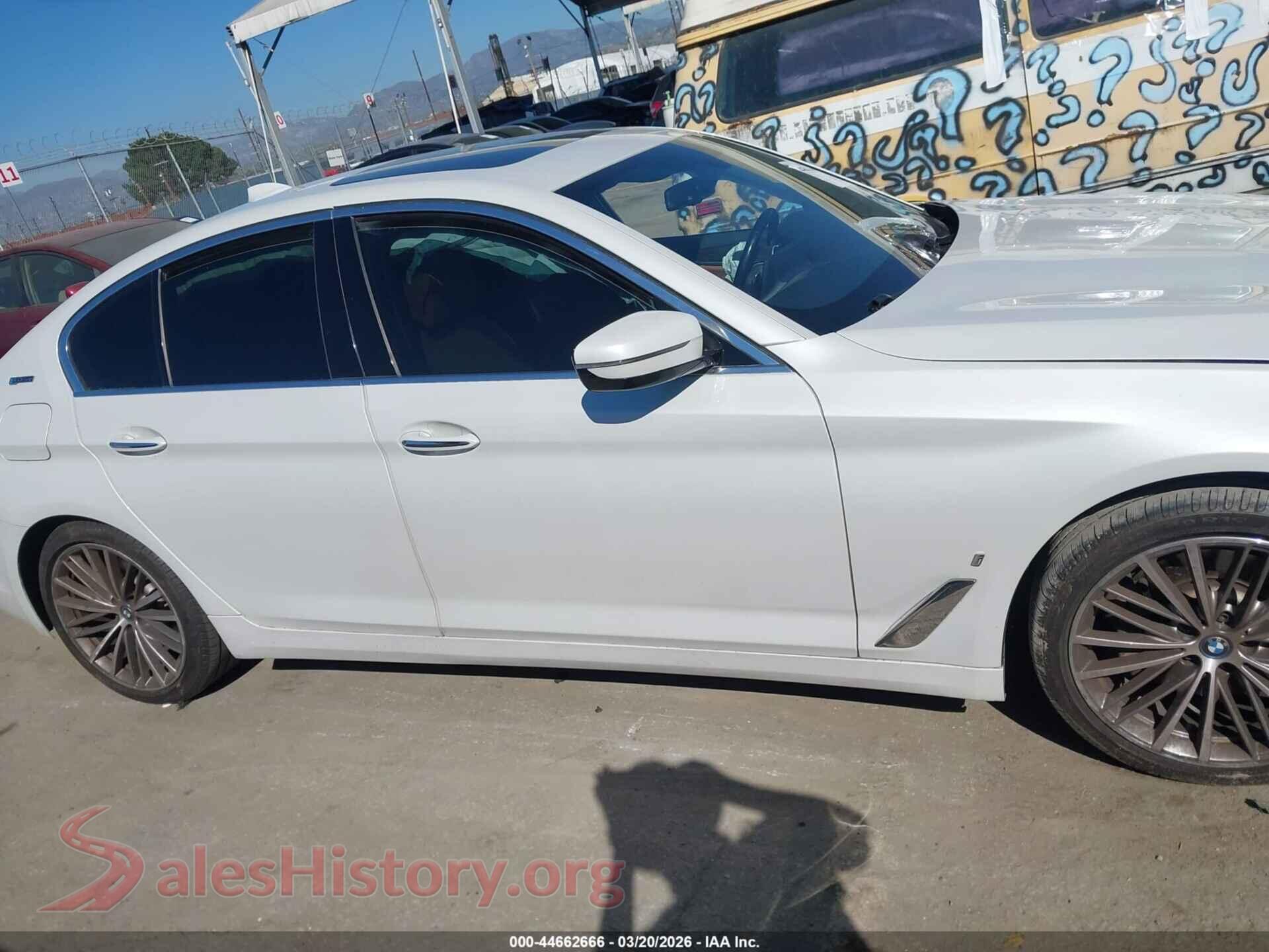 2018 BMW 530E VIN WBAJA9C5XJB252080, auction photo 13