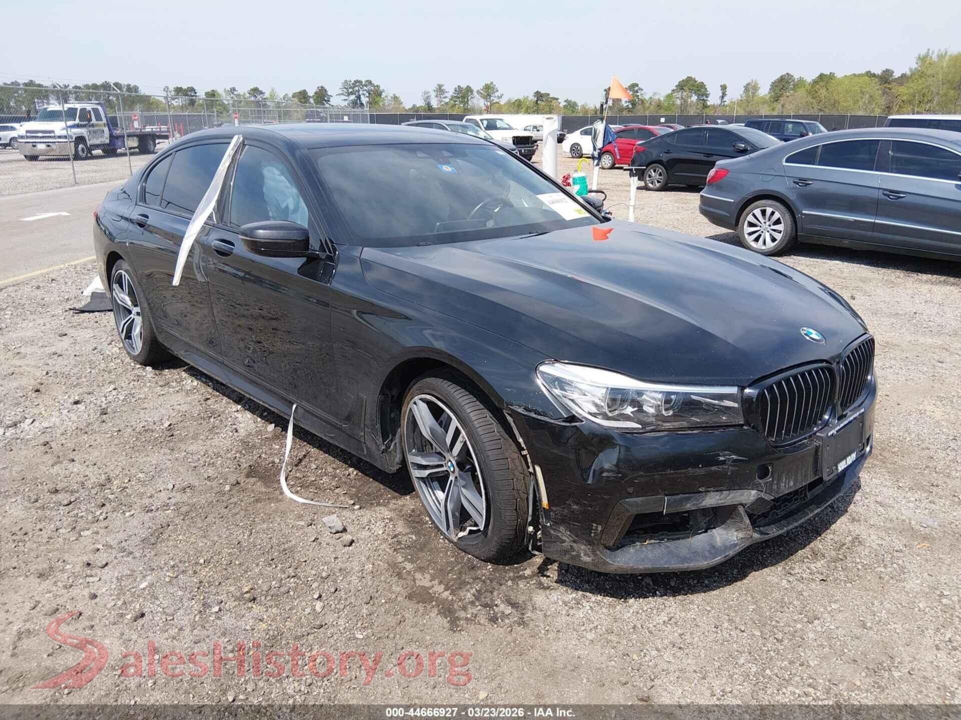 2019 BMW 740I VIN WBA7E2C59KB217490, auction photo