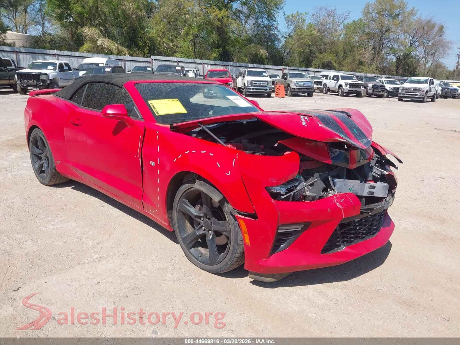 2017 CHEVROLET CAMARO VIN 1G1FH3D7XH0136099, auction photo